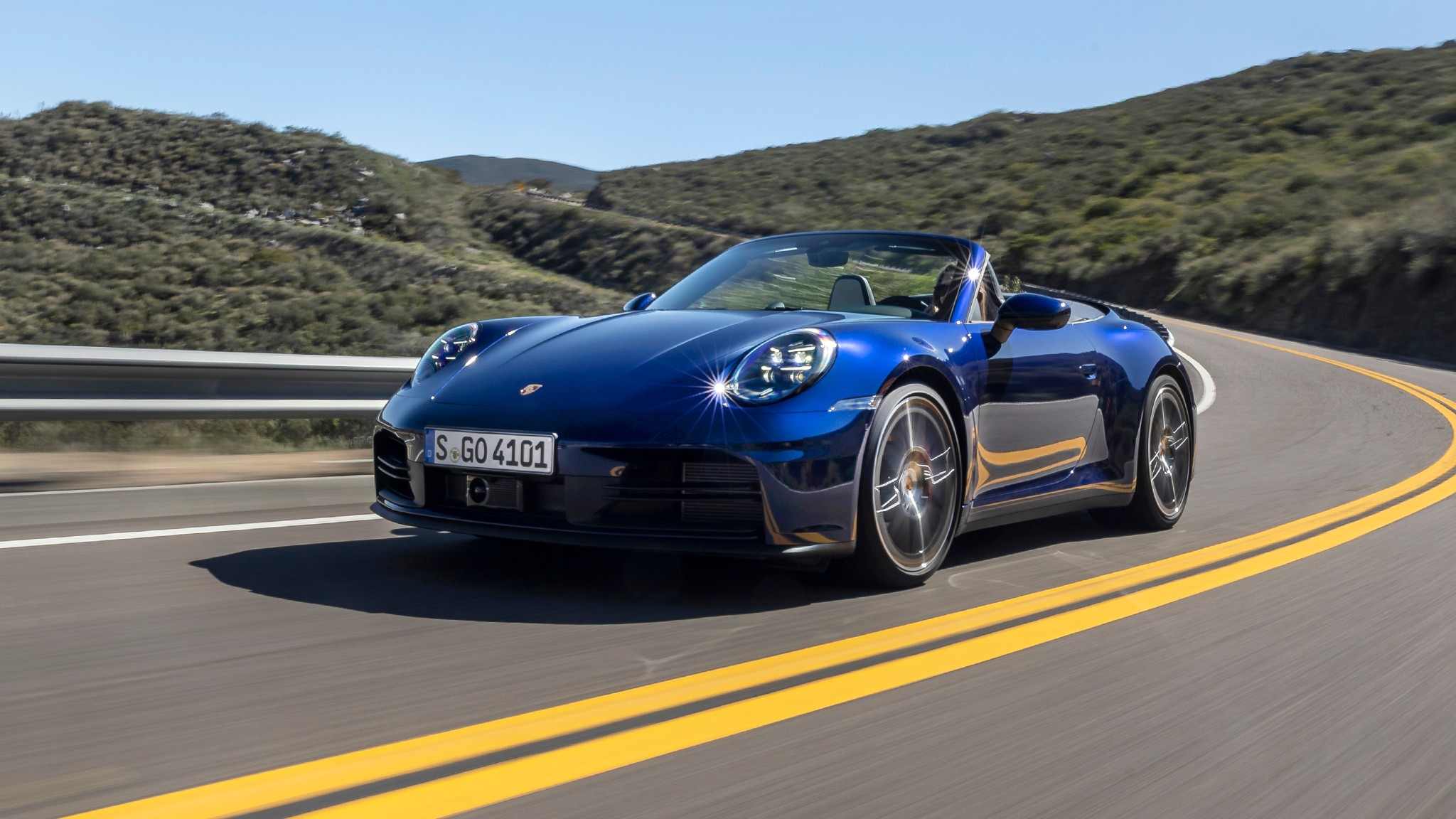 2025 porsche 911 carrera s first drive gentian blue cabriolet 12