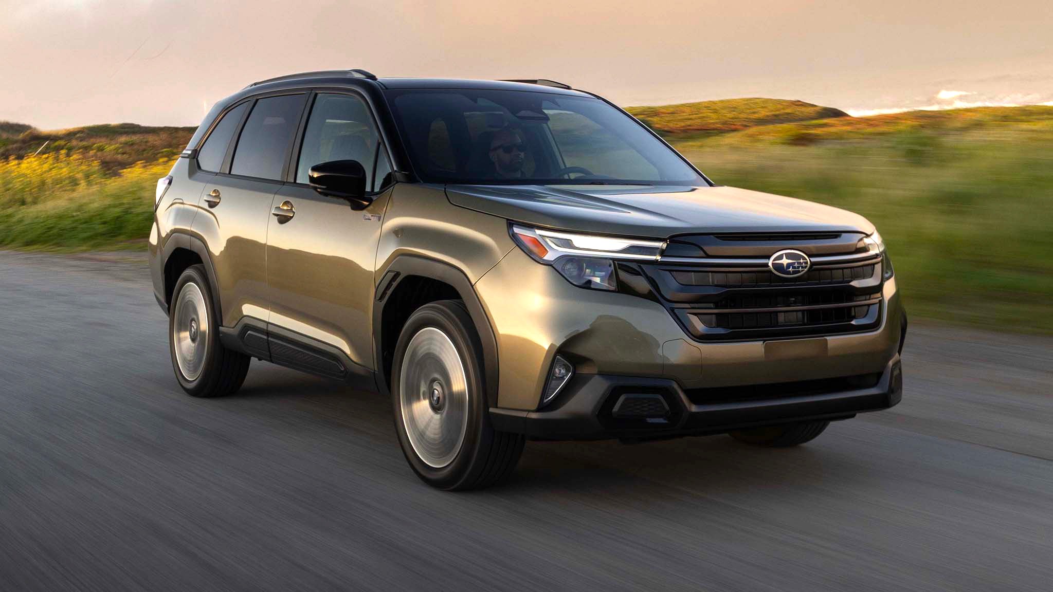 2025 subaru forester hybrid first drive 005 action front three quarter