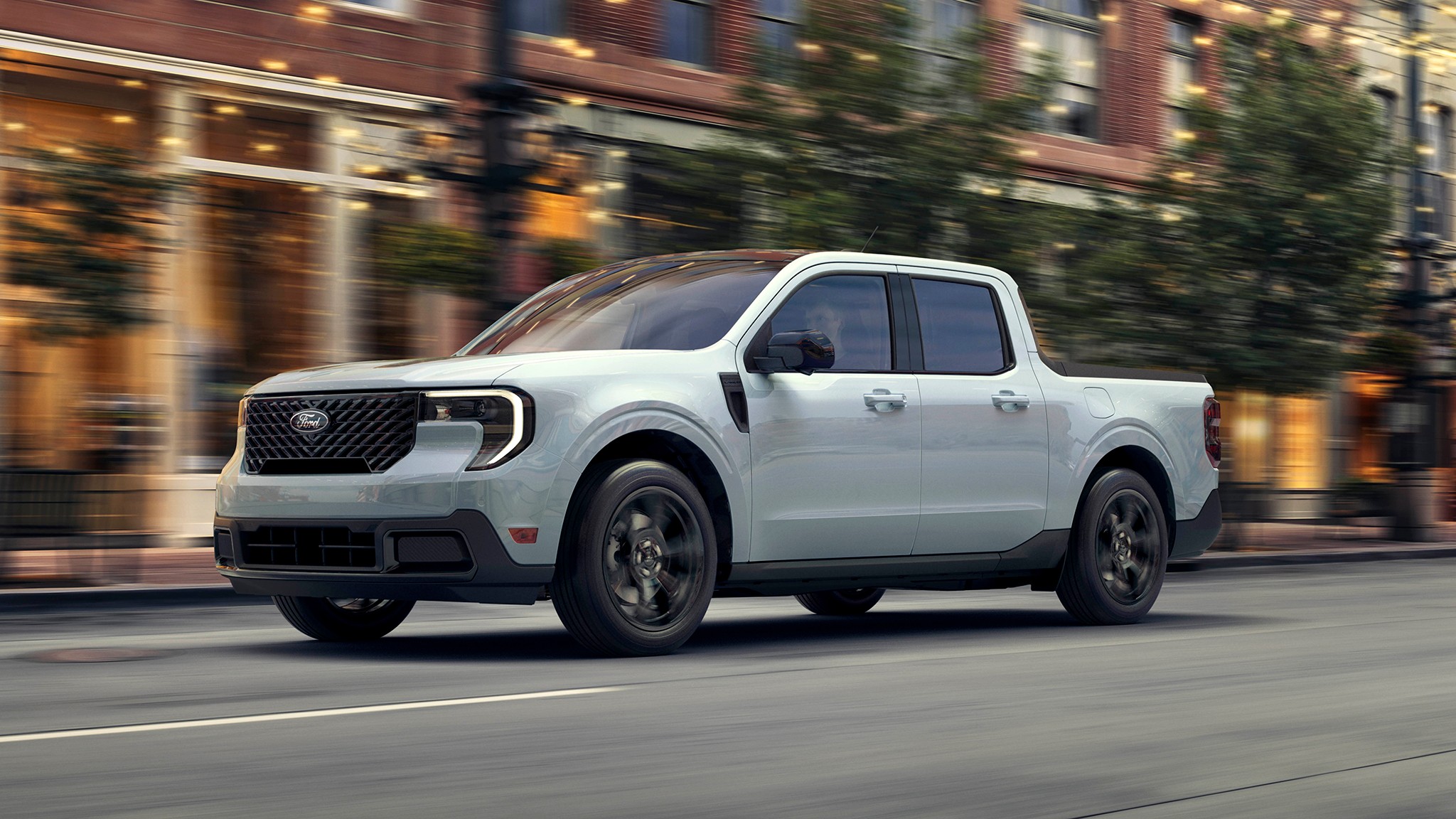 2025 Ford Maverick Lariat with Black Appearance Package in Space White