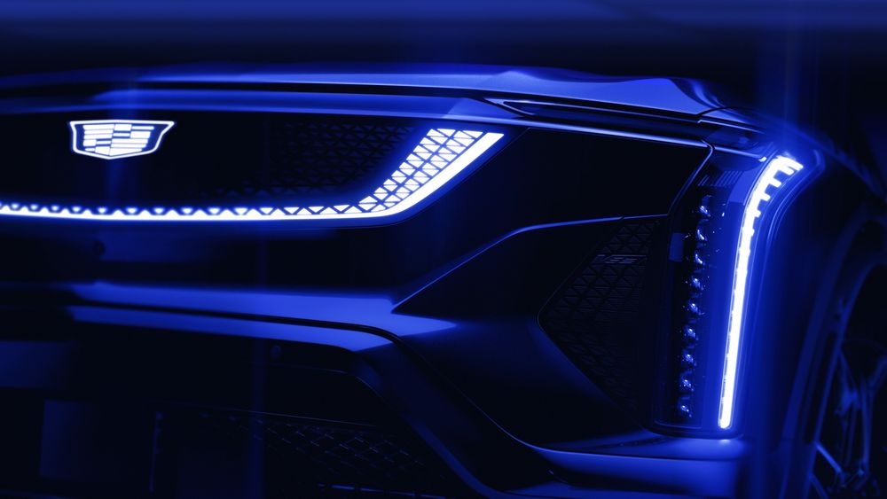 2026 Cadillac Optiq V front view teaser