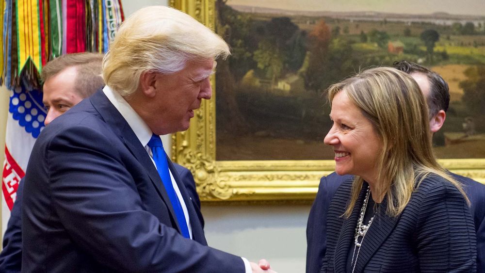 Donald Trump With GM CEO Mary Barra