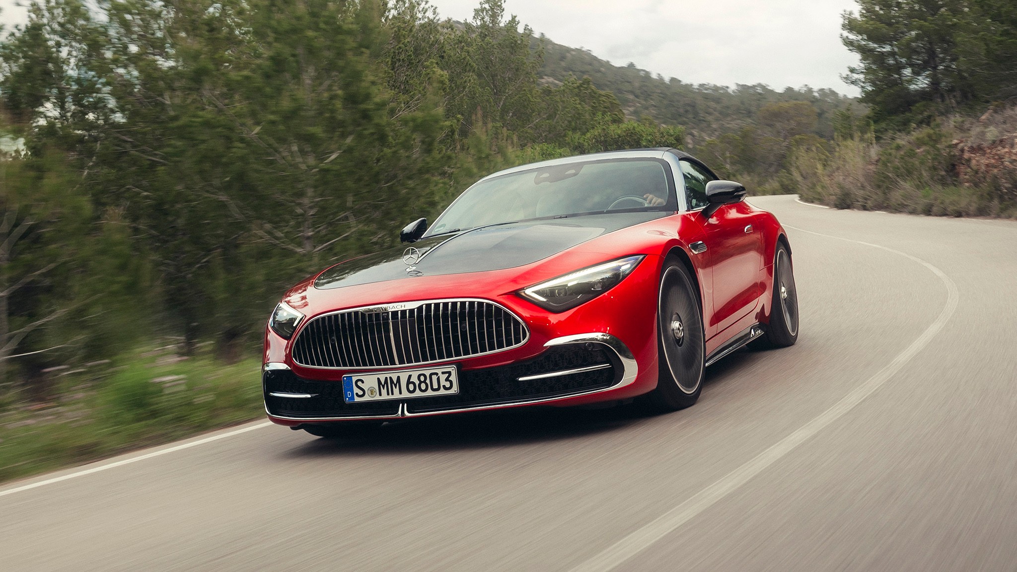 38 2026 Mercedes Maybach SL680 Red First Drive