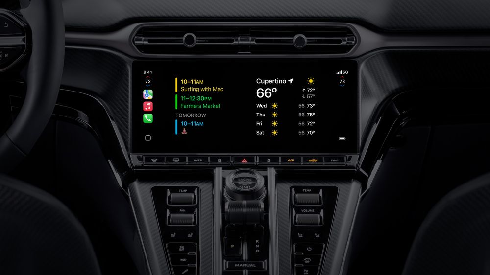 Apple CarPlay Ultra cluster widgets