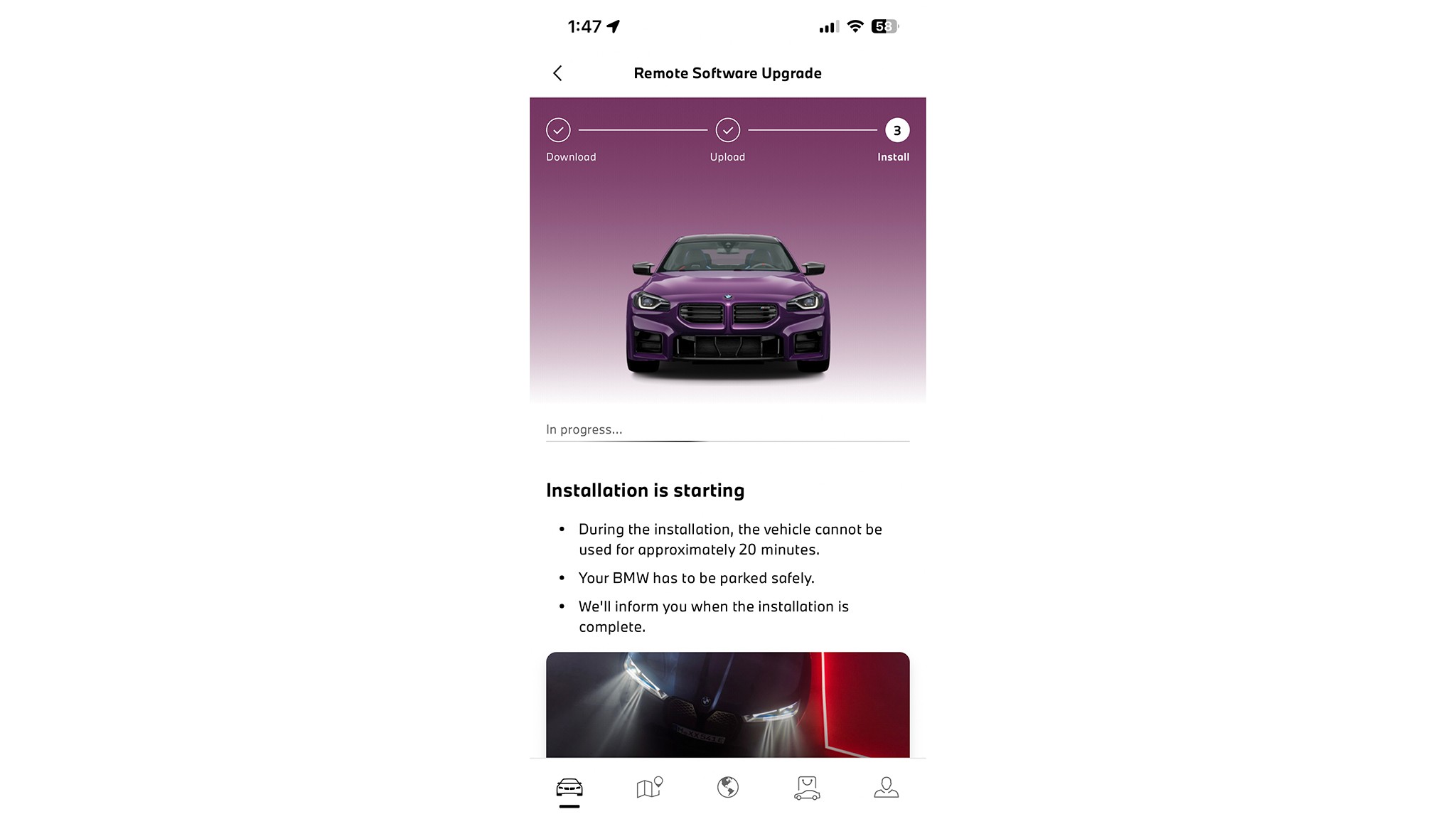 BMW M2 OTA remote install