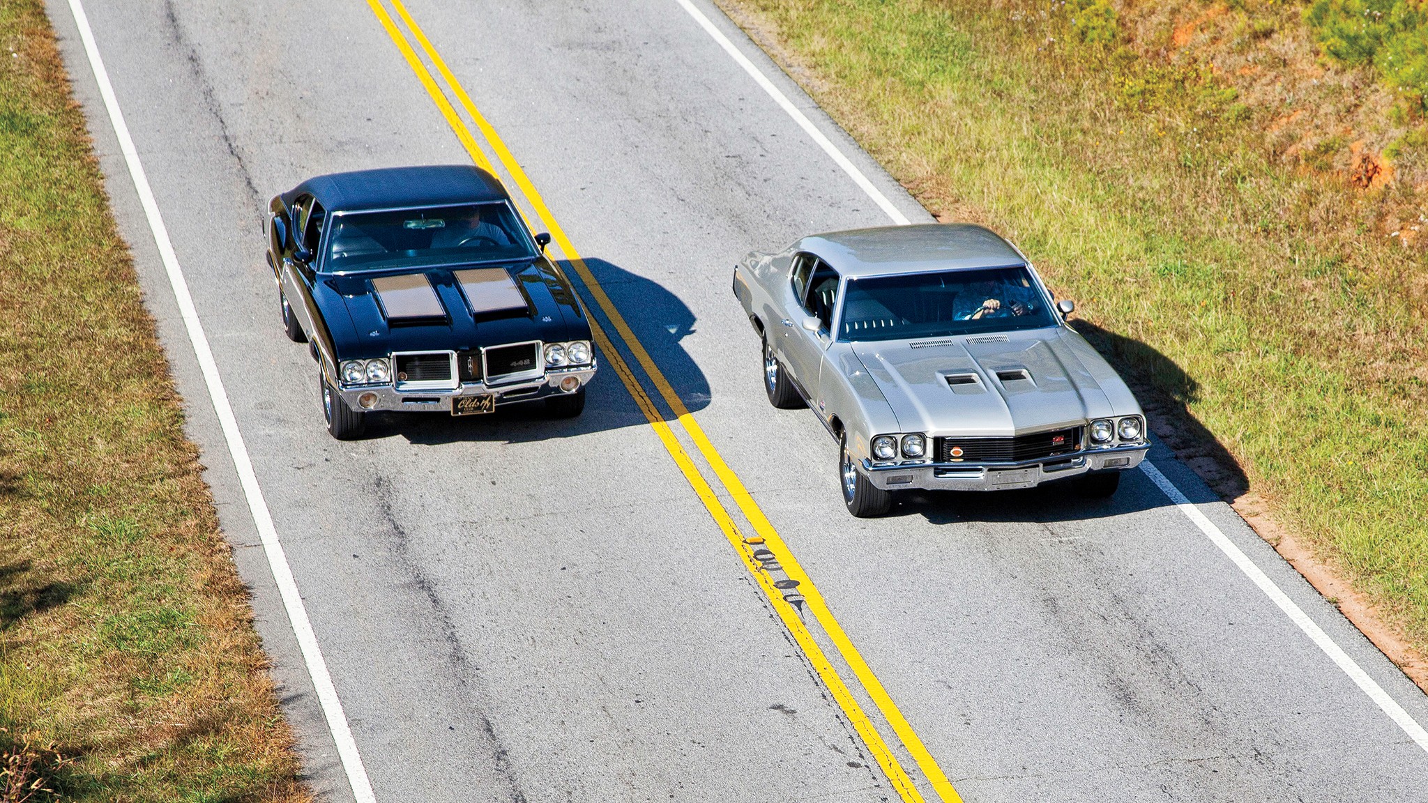 002 1971 oldsmobile 442 w30 vs 1972 buick gs 455
