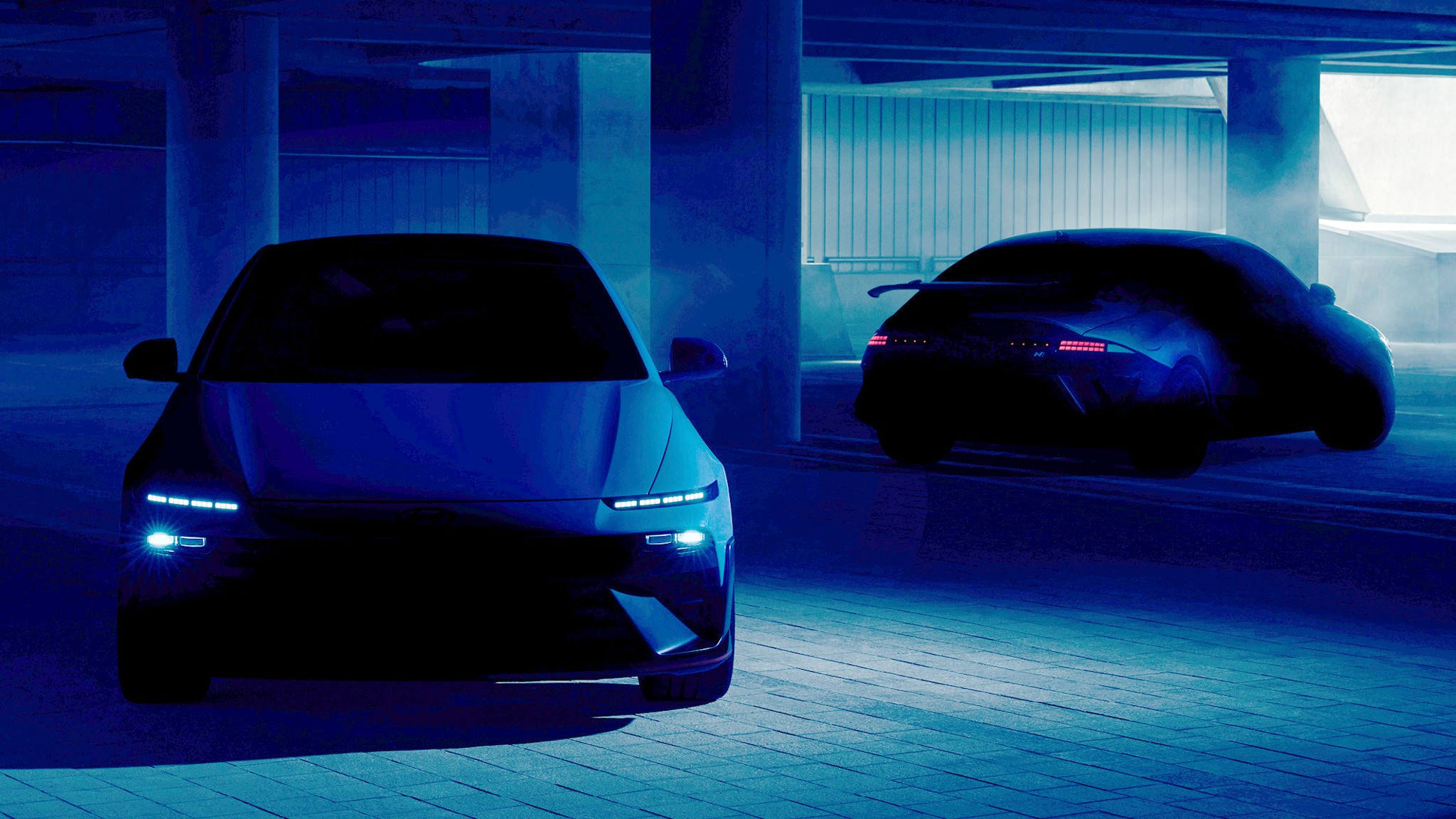 2026 hyundai ioniq 6 n teaser front view rear view