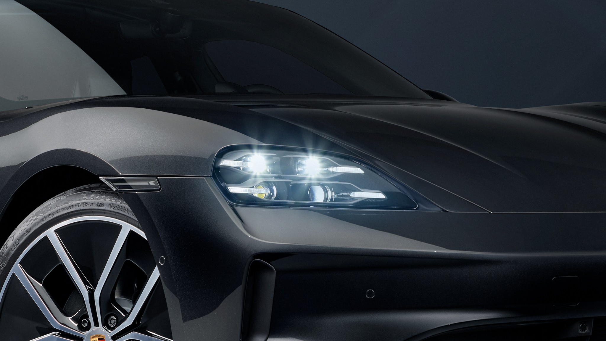 2026 Porsche Taycan Black Edition Electric EV Sports Car Sedan 3