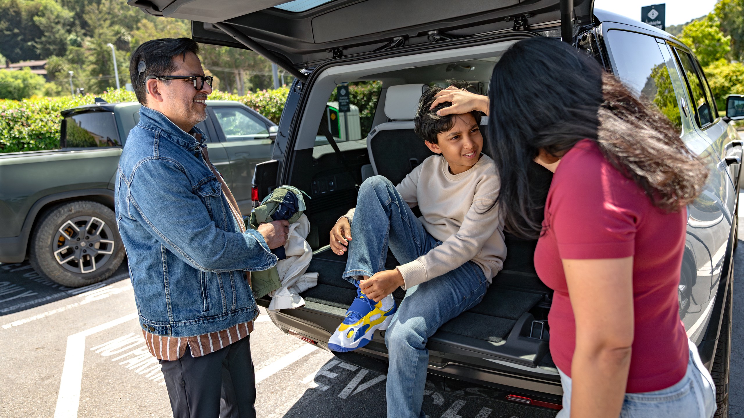 Family Roadtrip Rivian Nav with Google Maps