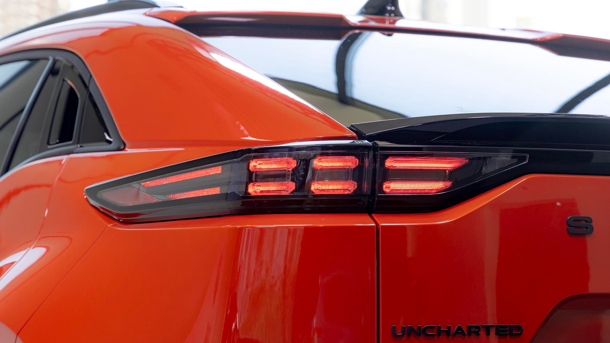 2025 Subaru Uncharted C pillar and illuminated taillamp