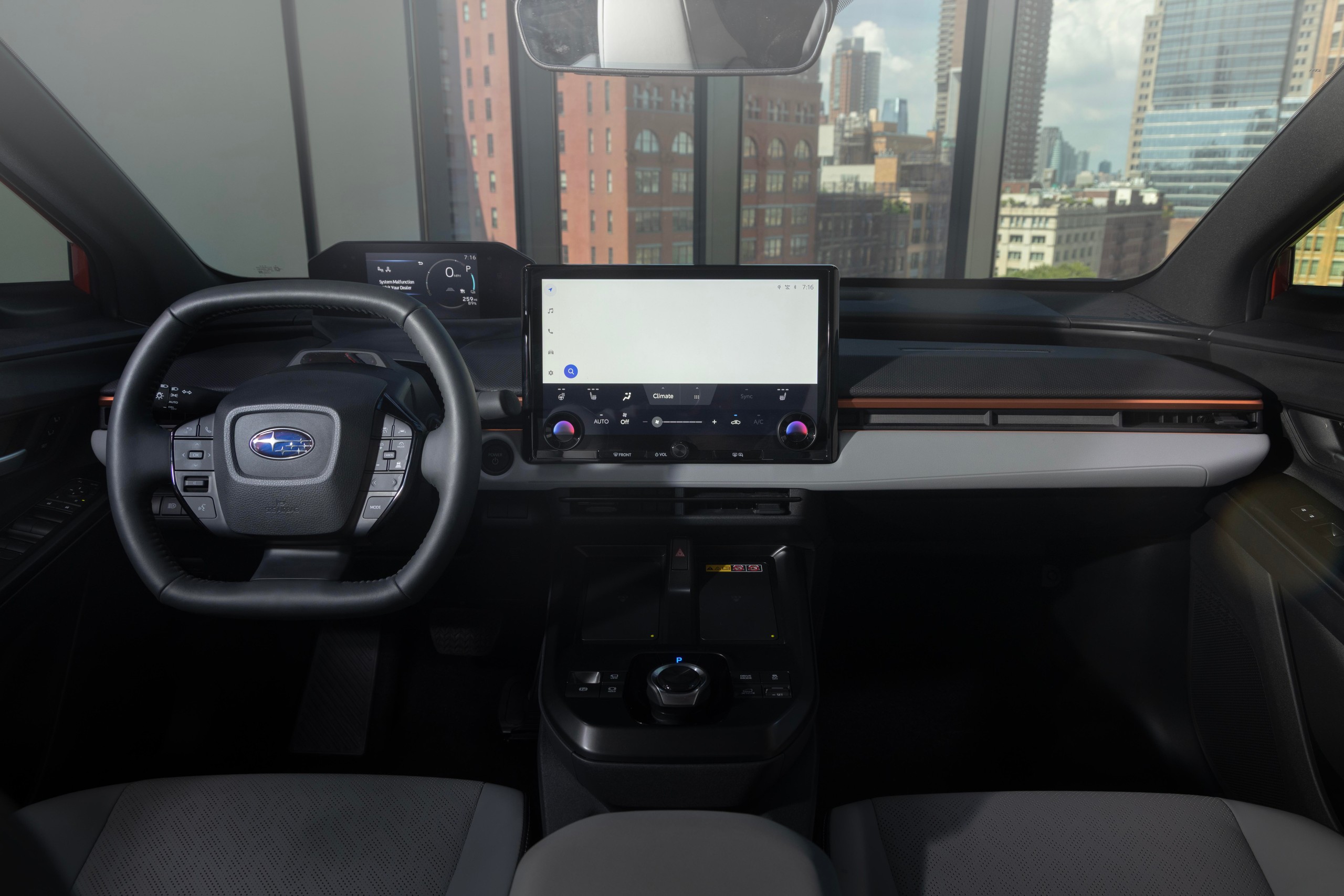 2025 Subaru Uncharted steering wheel  central screen  and dashboard