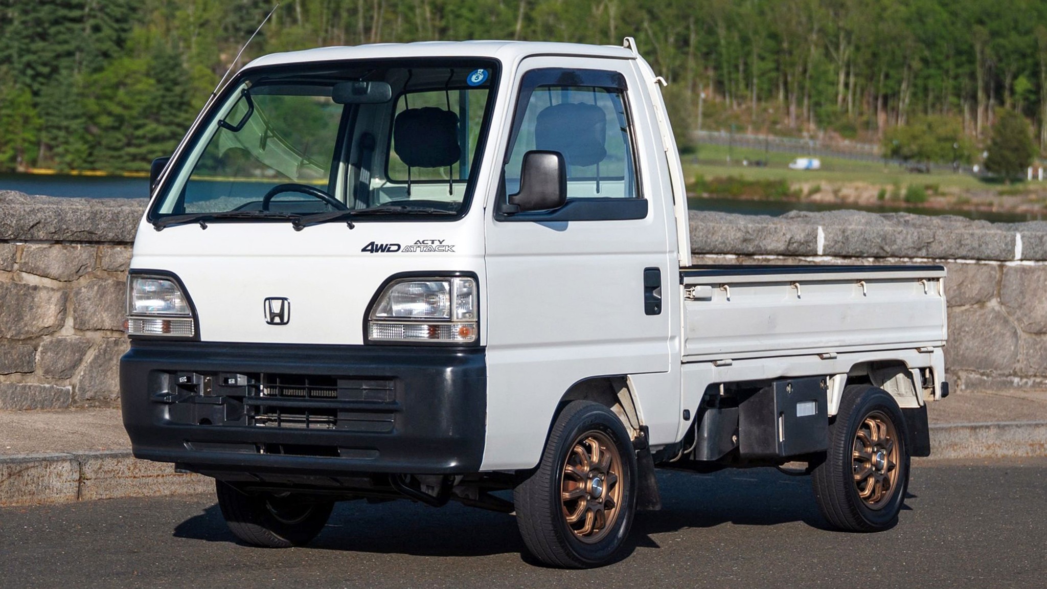 001 1997 honda acty pickup white kei truck
