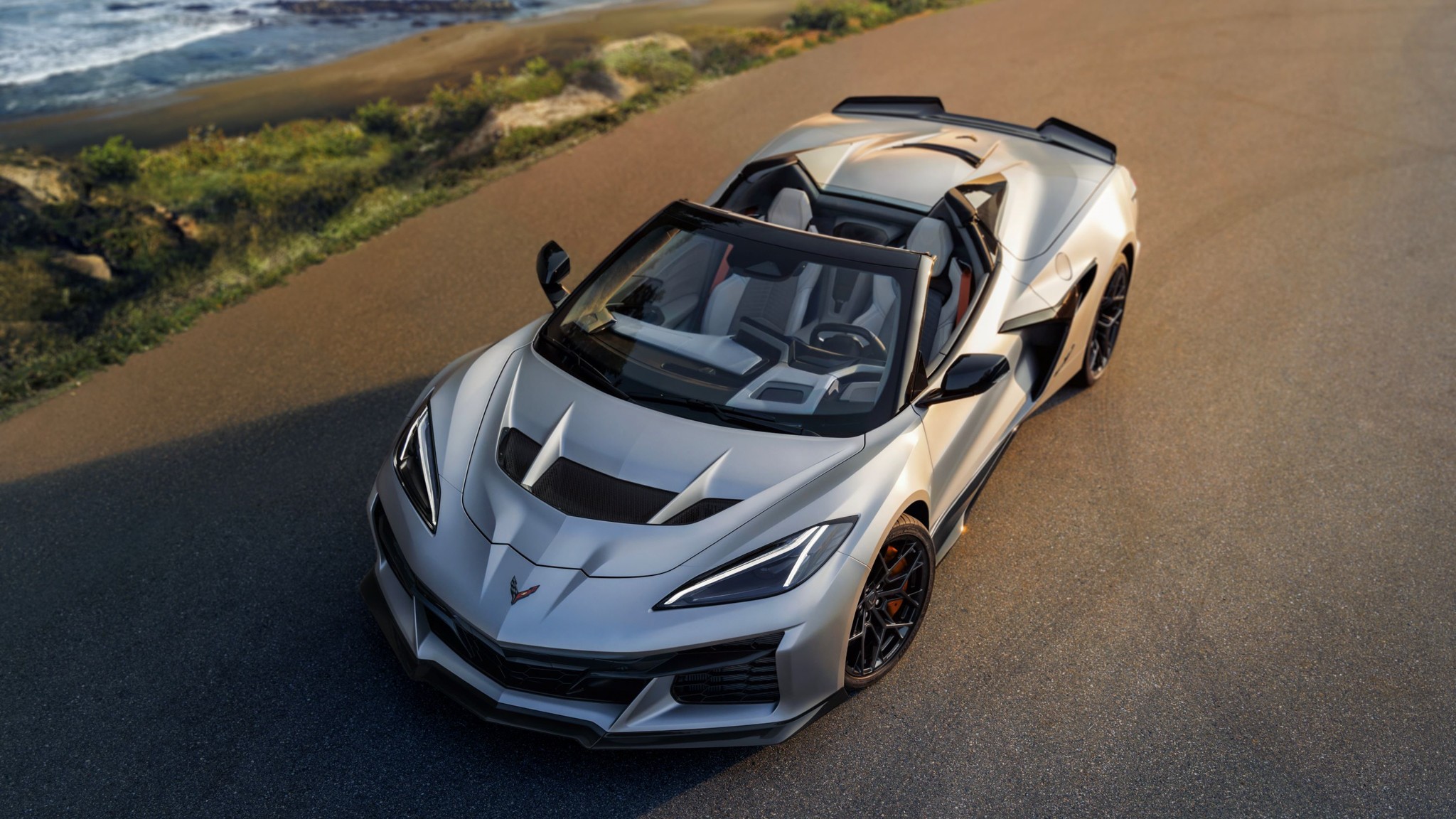 2026 Chevrolet Corvette ZR1X Quail Silver Limited Edition Sports Car Supercar Vette Convertible 8