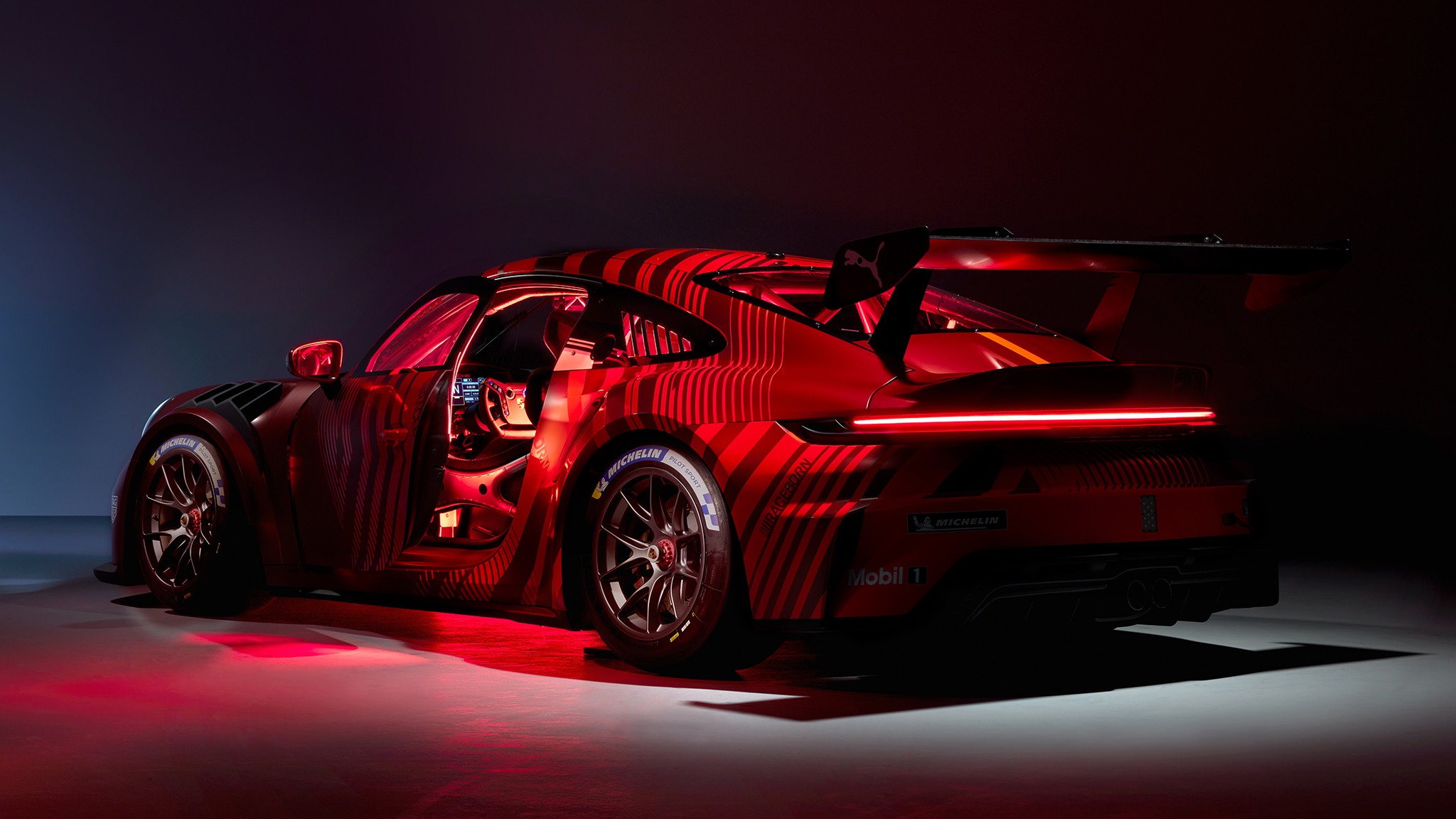 3 Porsche 911 Cup race car