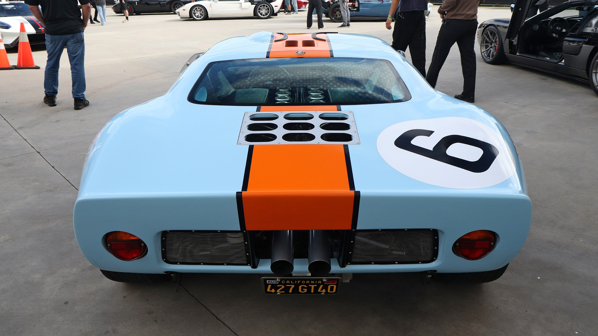 concours and coffee ford gt II 13 gulf gt40 rear