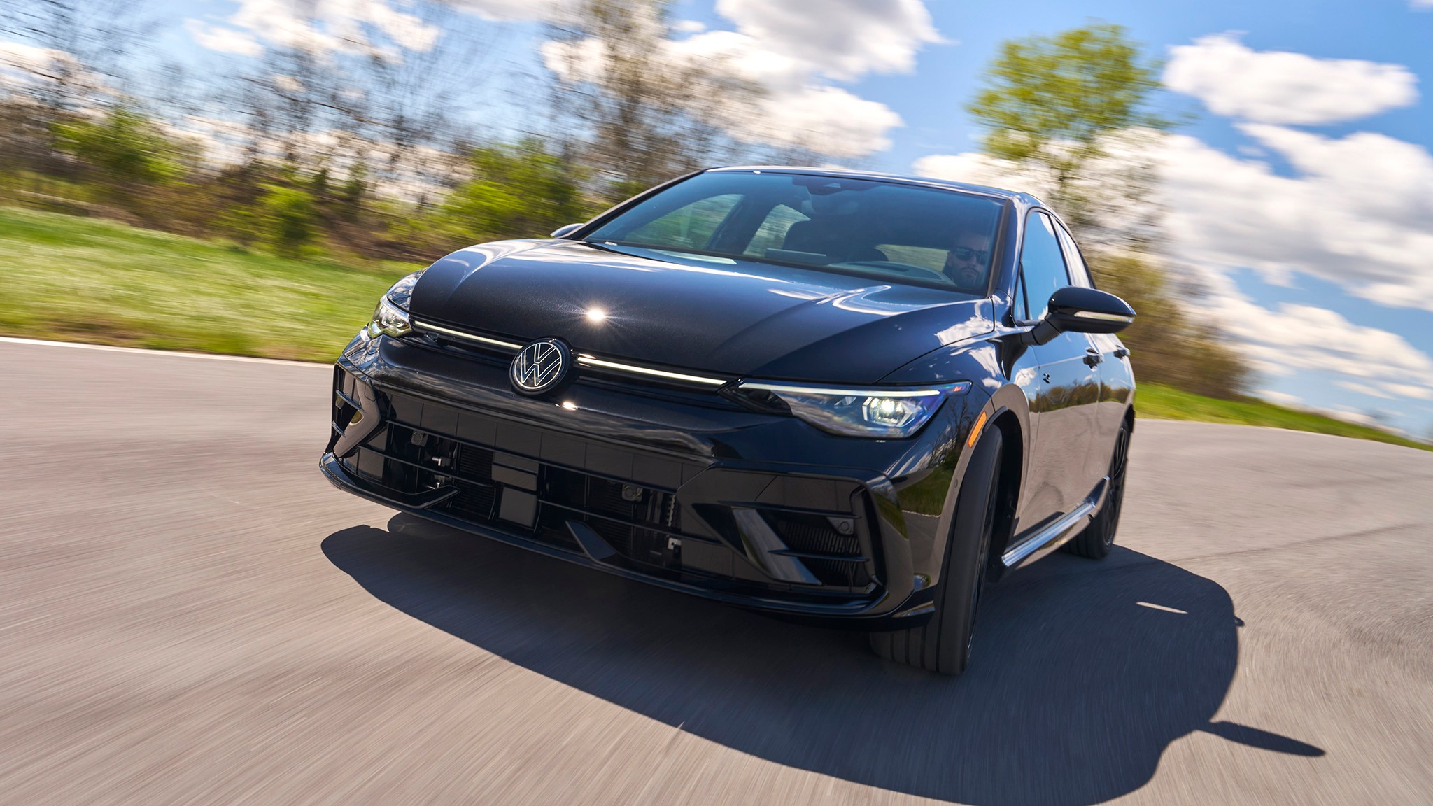28 2026 Volkswagen Golf R black front view