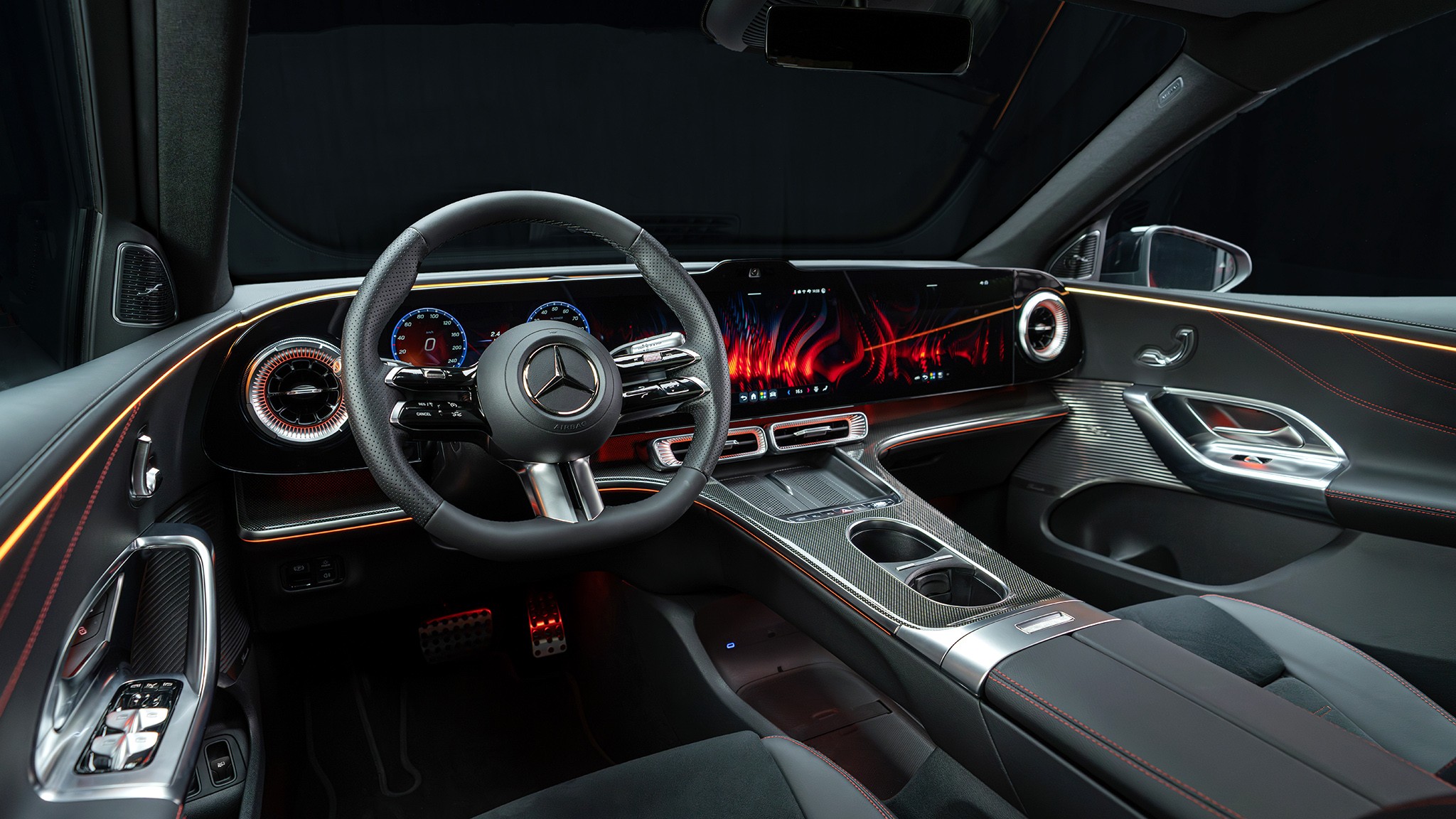 24 2027 Mercedes Benz GLC EV red