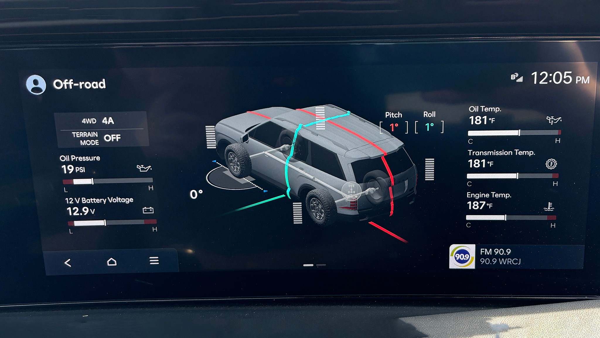 Hyundai Palisade Off Road Screen 1