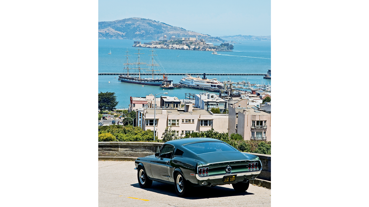 010 bullitt 1968 mustang gt 390 replica alcatraz view san francisco car chase