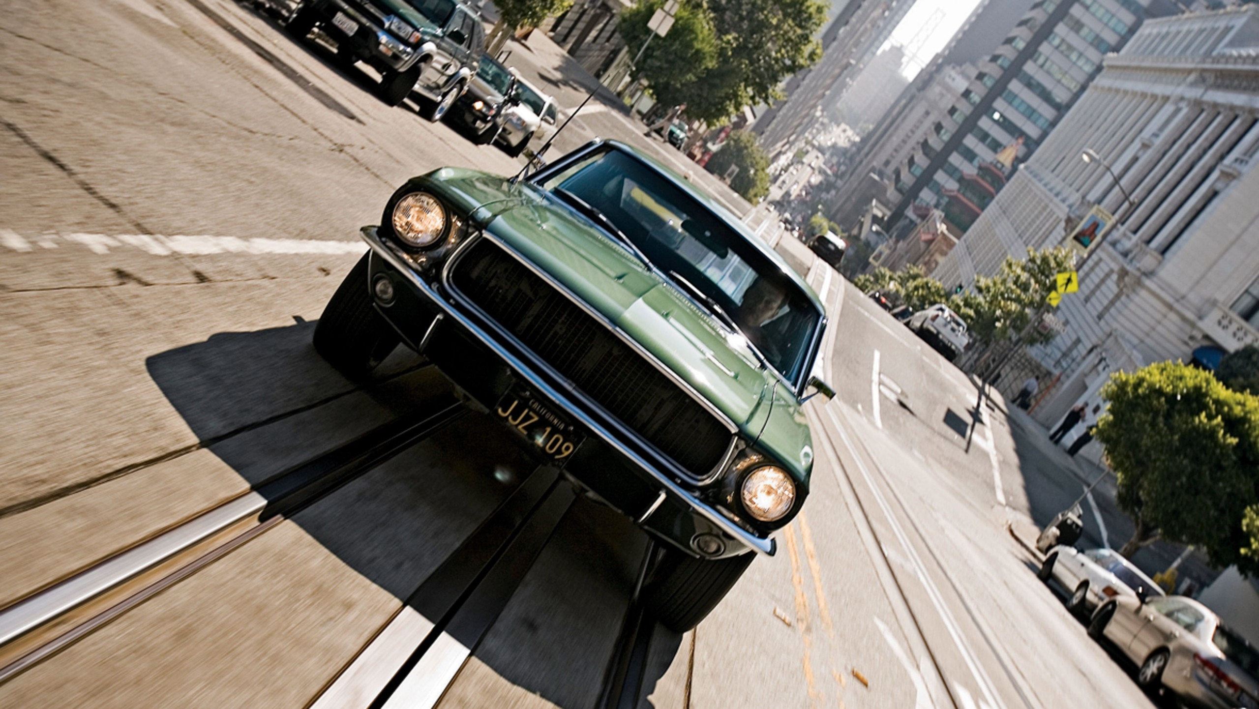 011 bullitt 1968 mustang gt 390 replica highland green driving san francisco car chase
