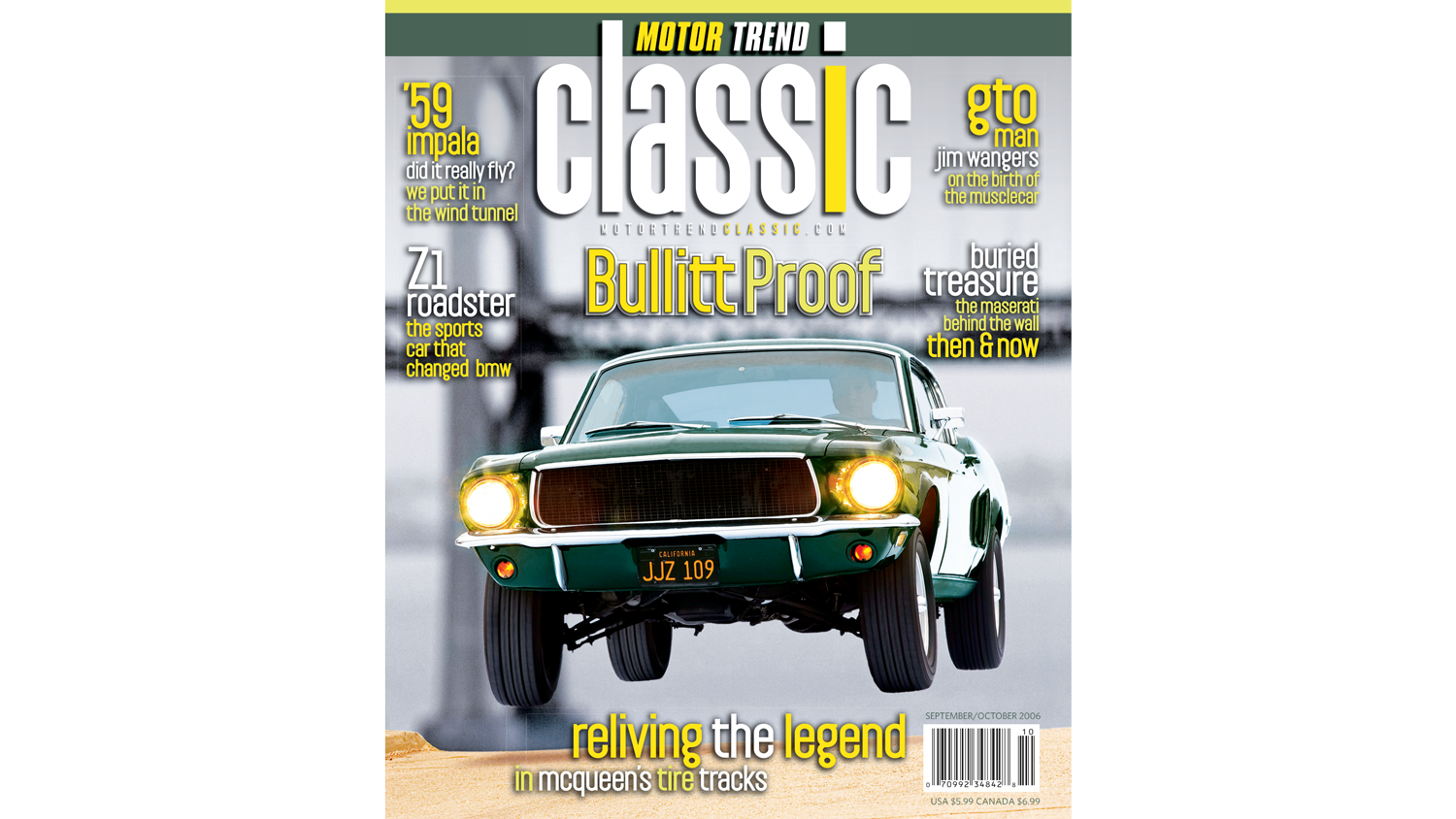 012 bullitt 1968 mustang gt 390 replica september october 2006 motor trend classic