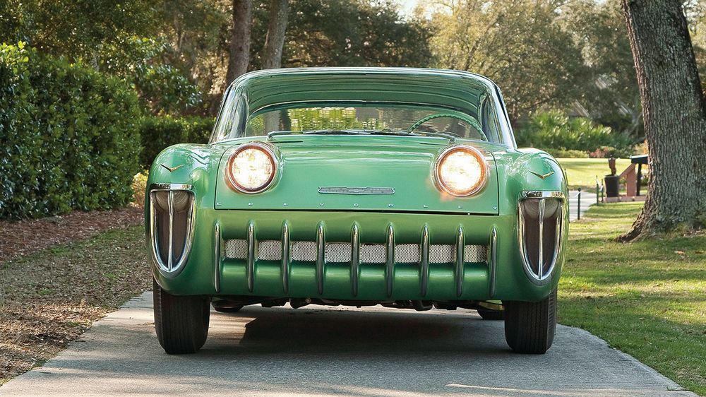 008 1955 chevy biscayne concept car front view junkyard restoration