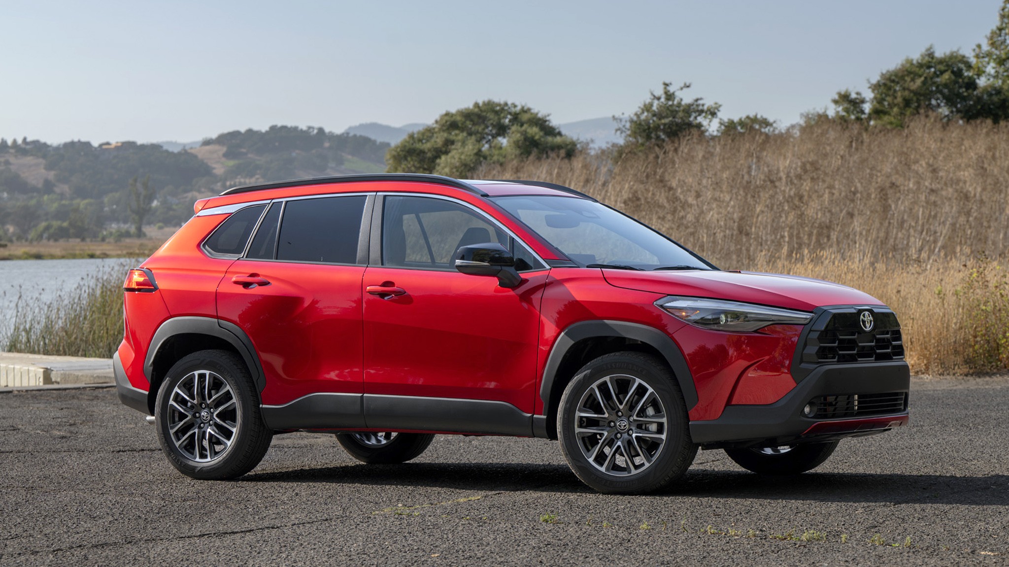 2026 Toyota Corolla Cross XLE AWD red passenger side 033