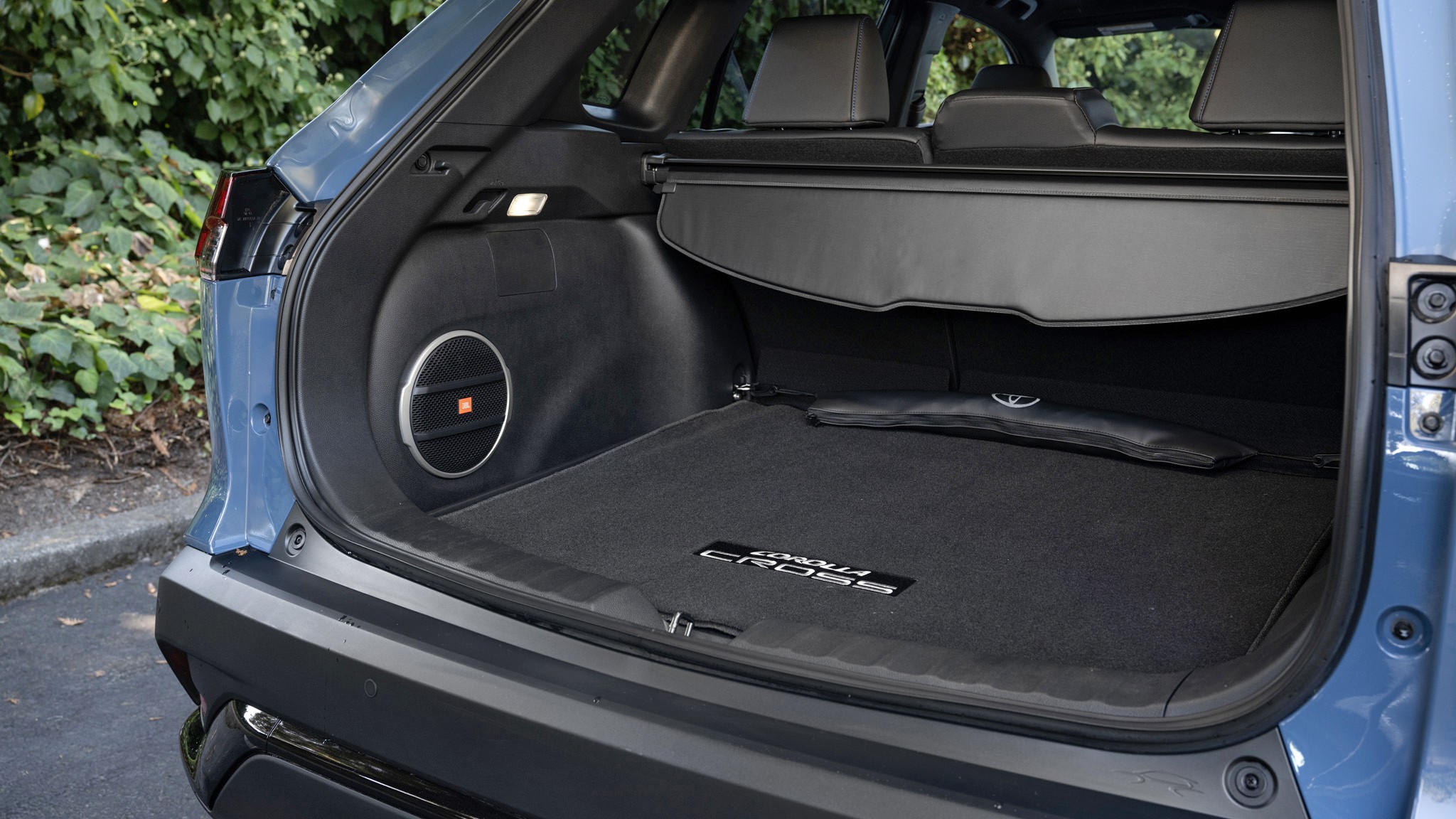 2026 Toyota Corolla Cross Hybrid XSE AWD blue cargo area 414