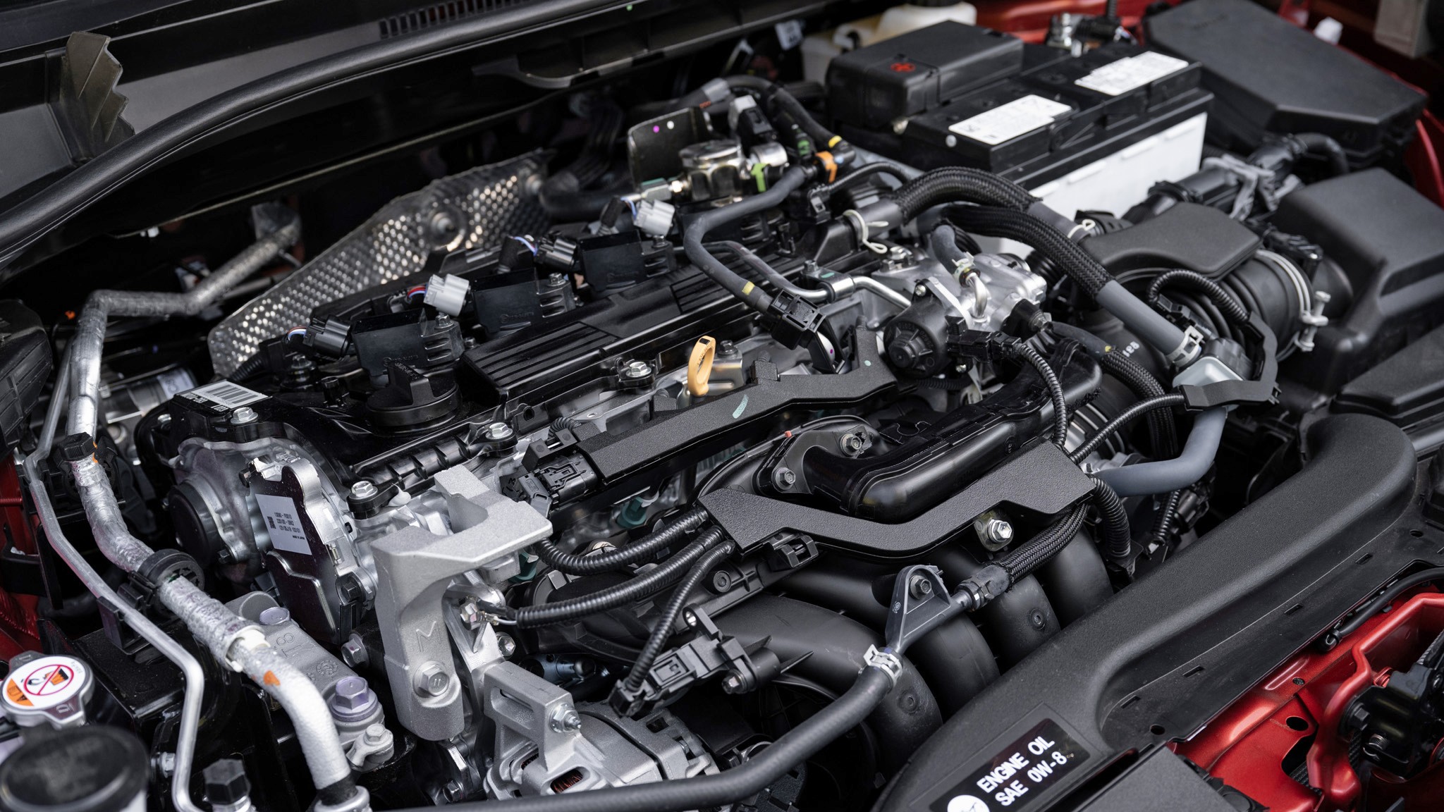 2026 Toyota Corolla Cross XLE AWD red engine compartment 417