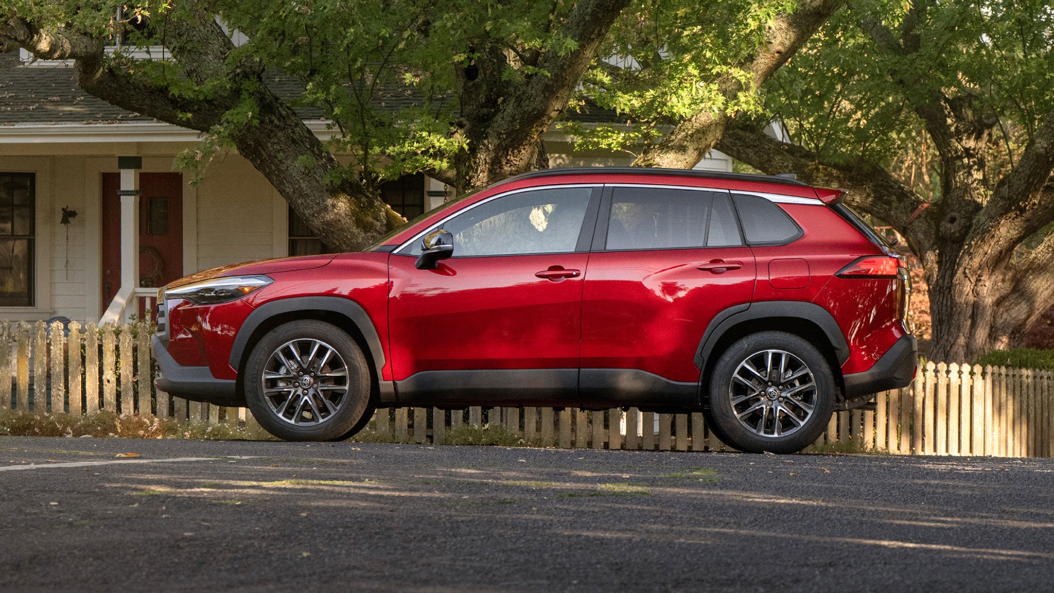 2026 Toyota Corolla Cross XLE AWD red profile 012