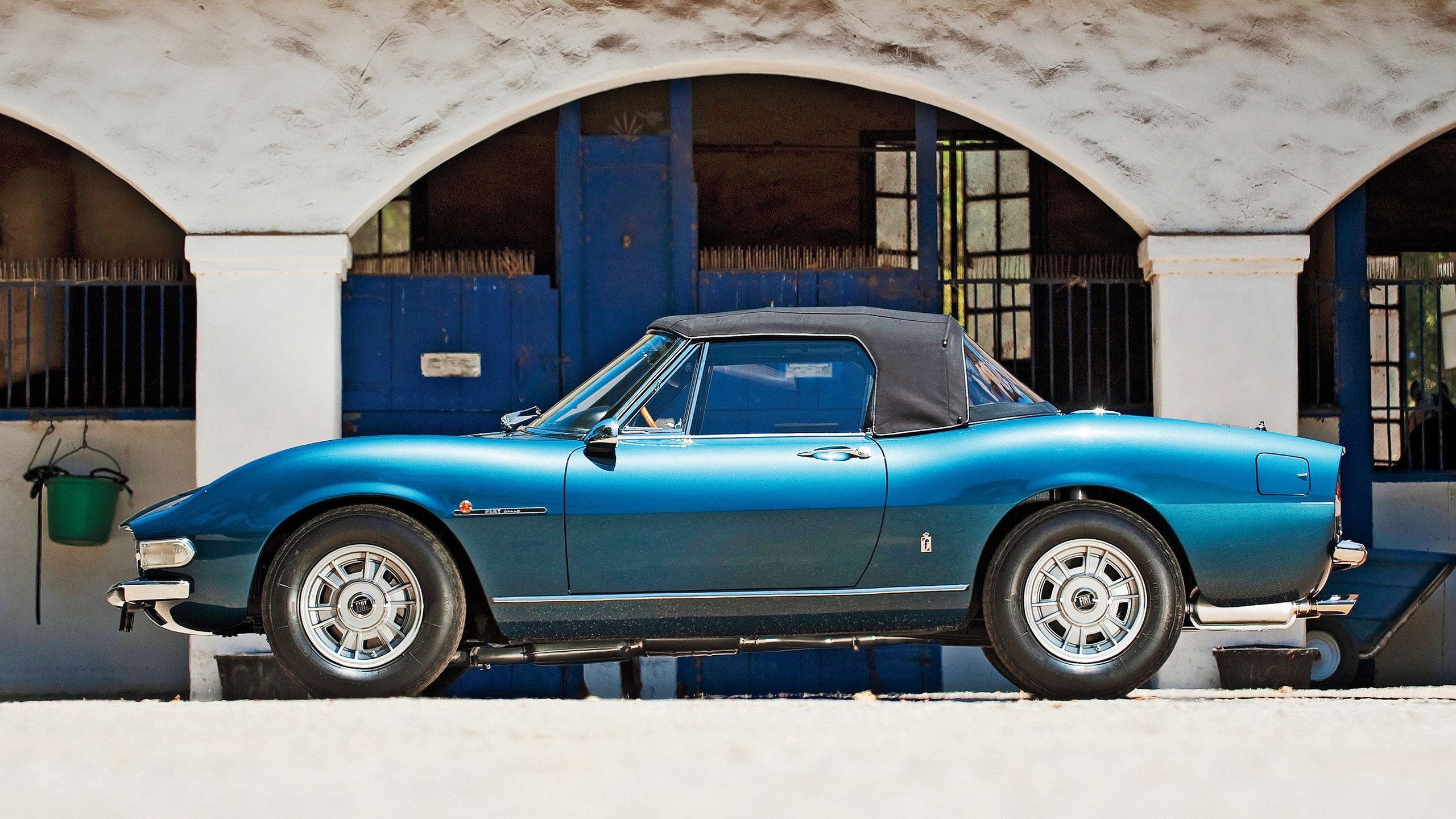 008 fiat dino 2400 spider blue side view ferrari engine motor trend classic