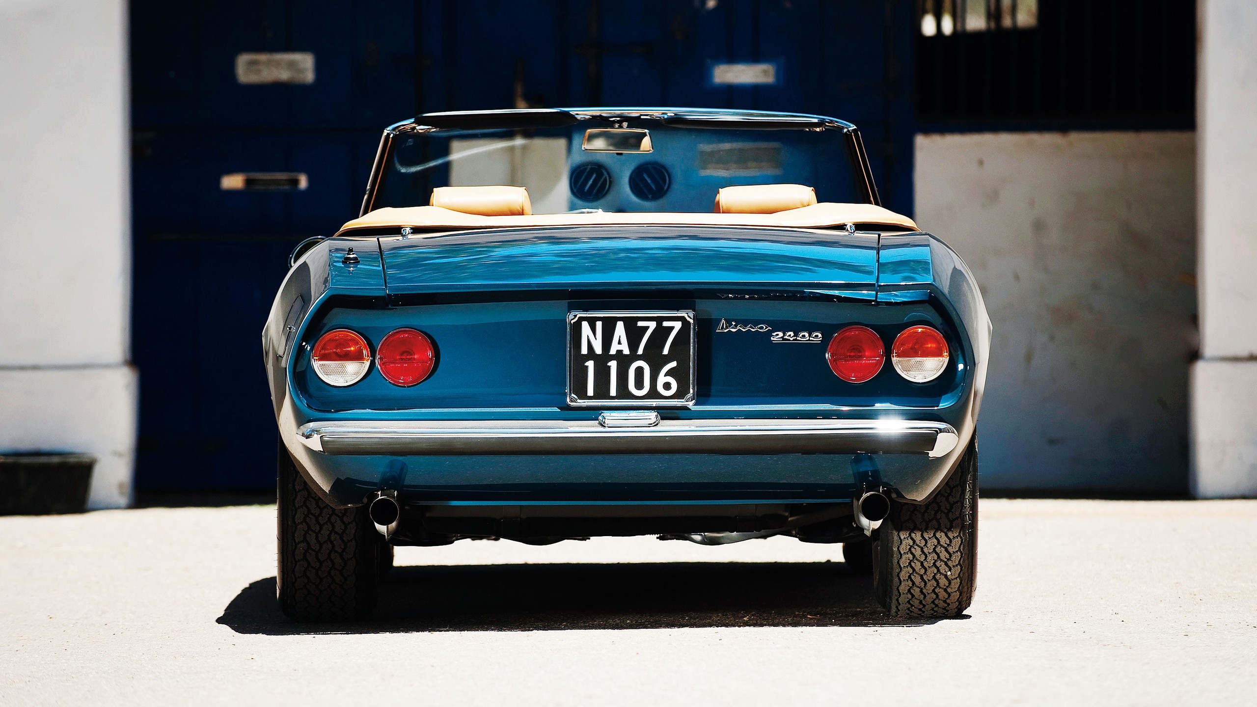 010 fiat dino 2400 spider rear view ferrari engine motor trend classic