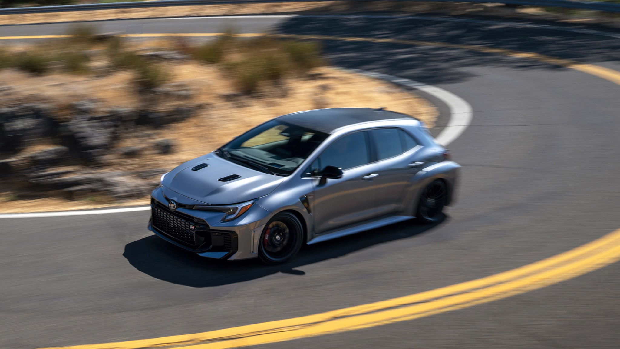 2026 Toyota GR Corolla PremiumPlus gray 303 panning action