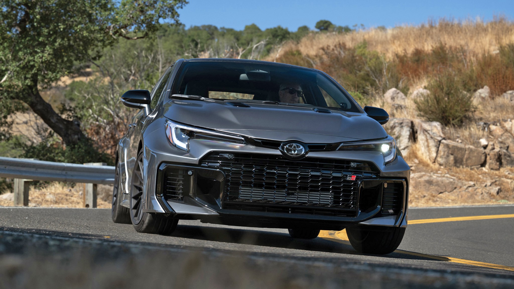 2026 Toyota GR Corolla PremiumPlus gray 305 front low action