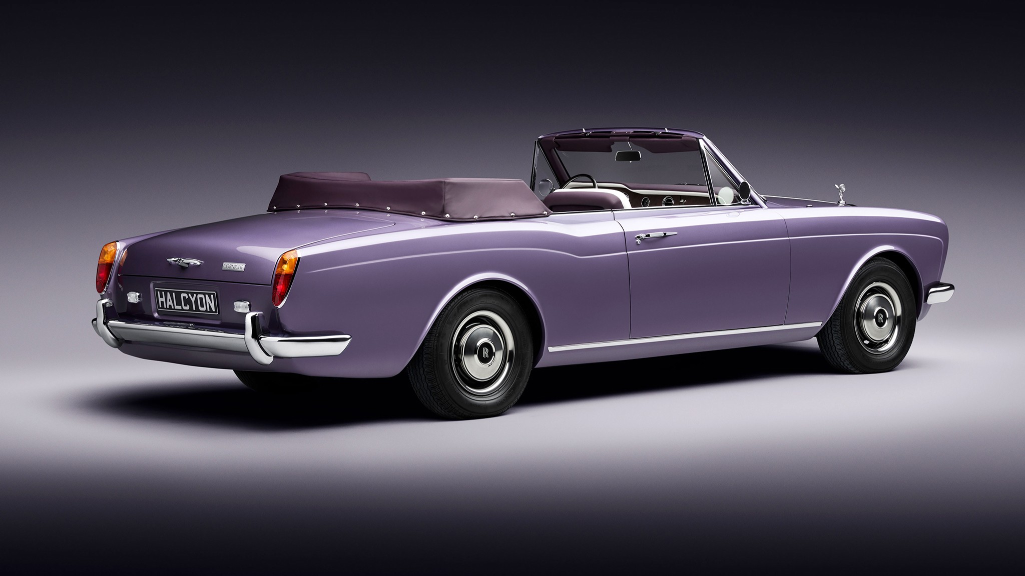 003 halcyon rolls royce ev purple rear three quarter first look review