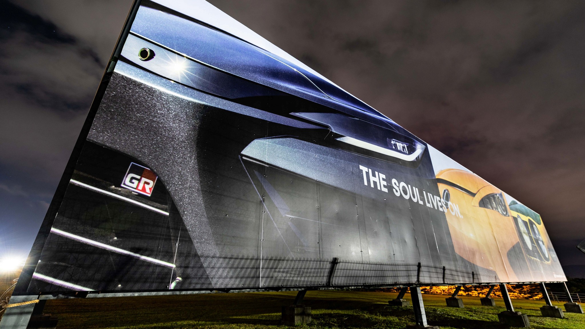 Toyota Gazoo Racing Supercar Teaser Billboard Fuji Speedway Japan Lexus LFA 2000GT 2