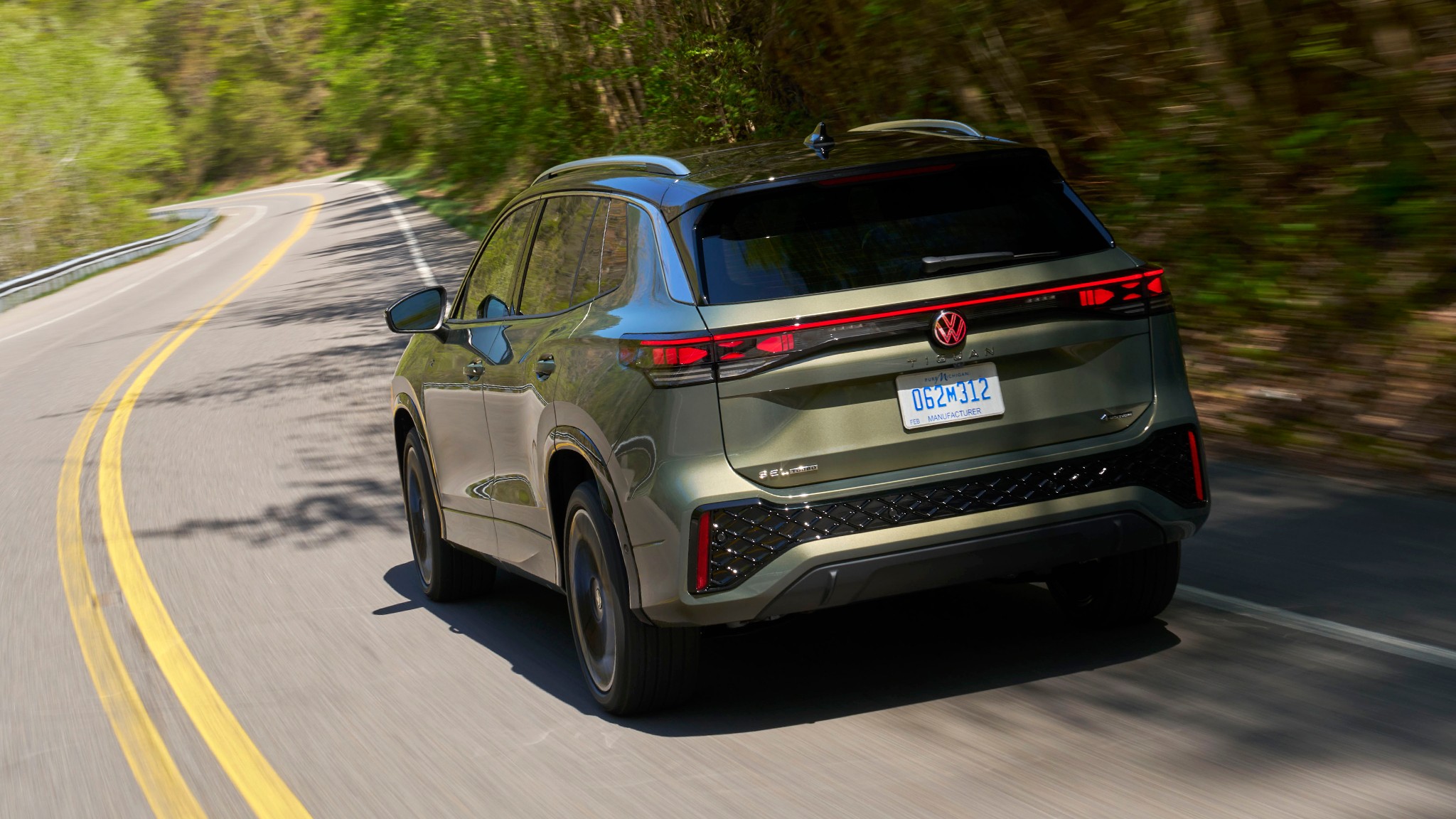 2026 Volkswagen Tiguan SEL R Line Turbo Avocado Driving Trahan 0890