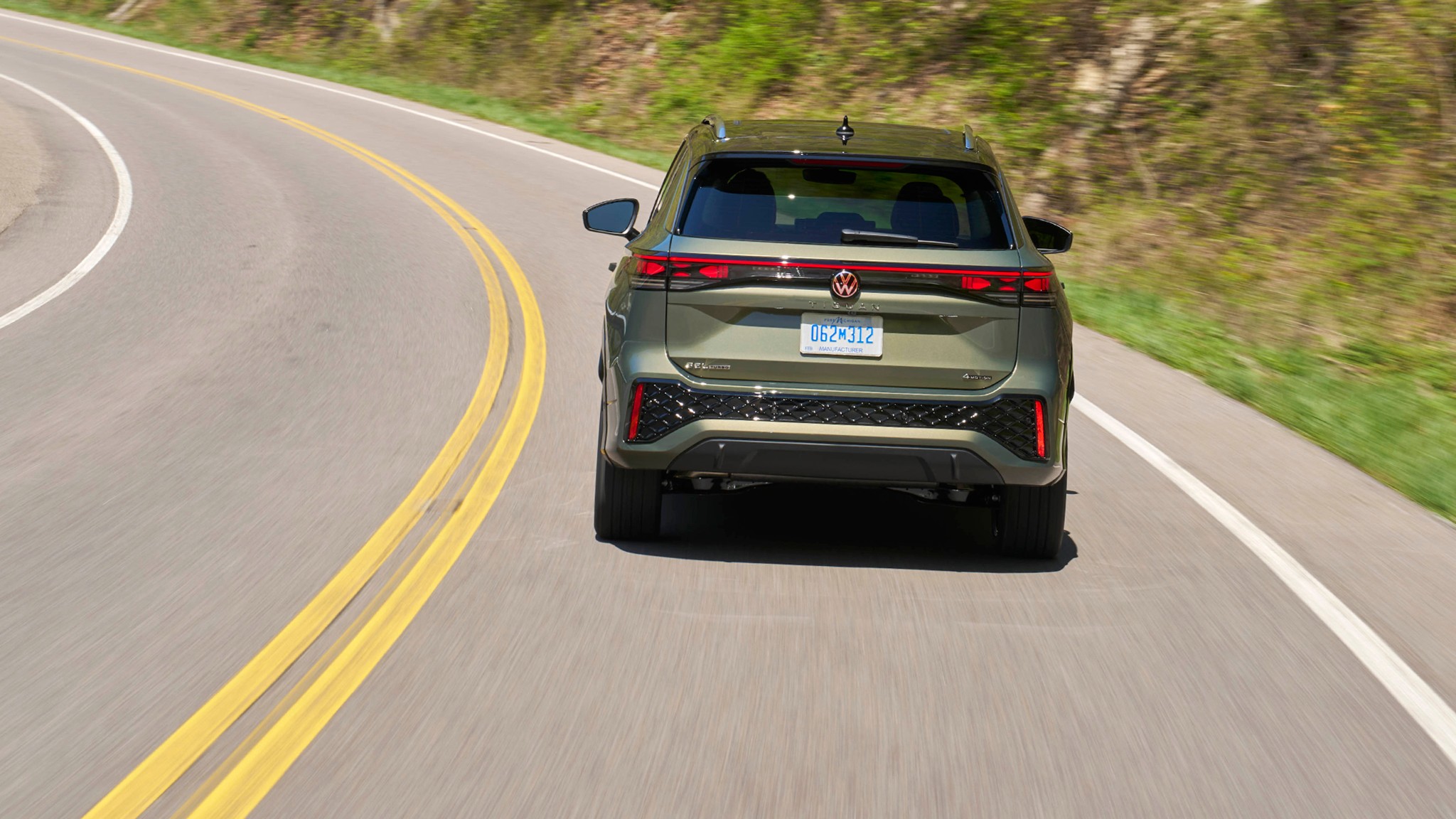 2026 Volkswagen Tiguan SEL R Line Turbo Avocado Driving Trahan 0917