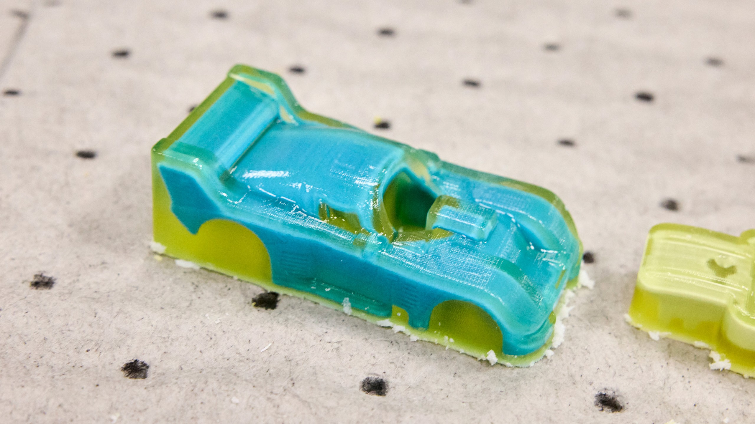 Hot Wheels 3 D Printed Prototypes With Gel Close up
