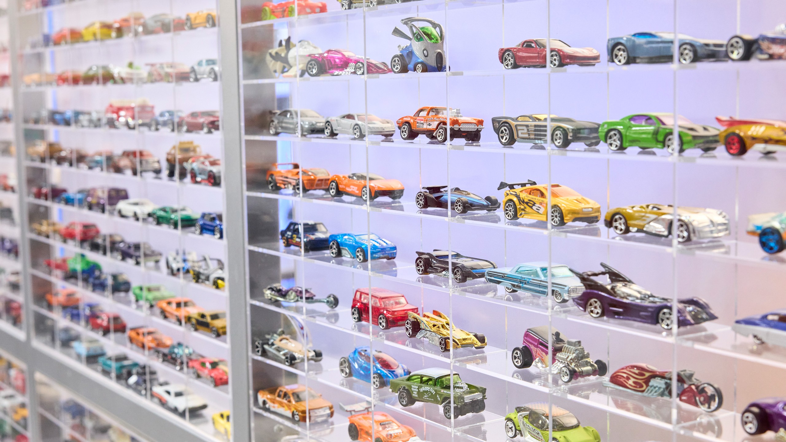 Hot Wheels and Matchbox Cars Display Close Up 3