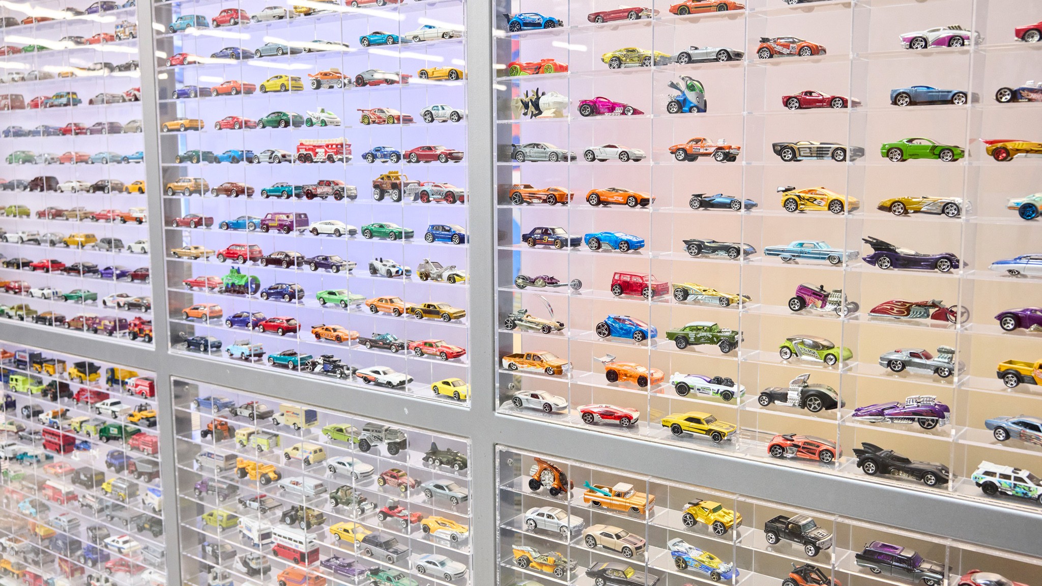 Hot Wheels and Matchbox Cars Display Close Up 4