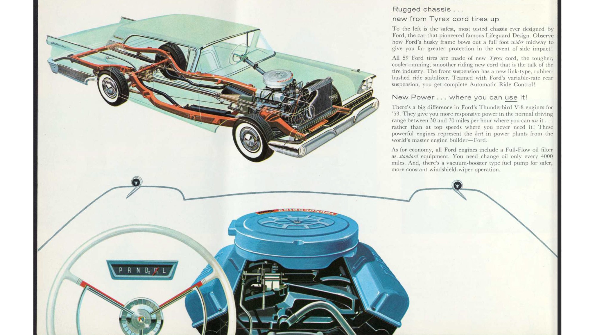 1959 ford galaxie brochure engine FHV