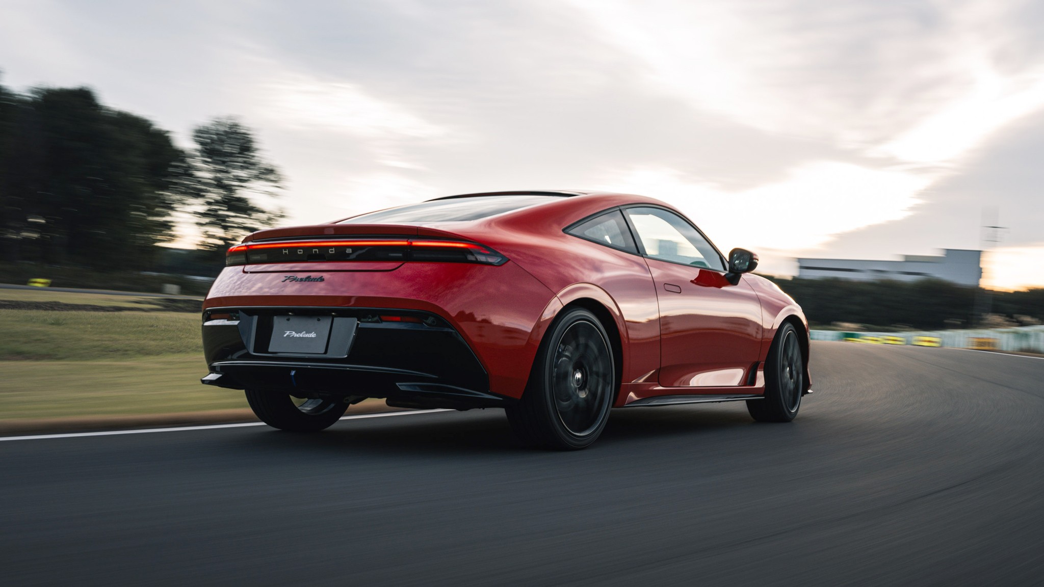 2026 honda prelude quick drive japan red rear passenger motion