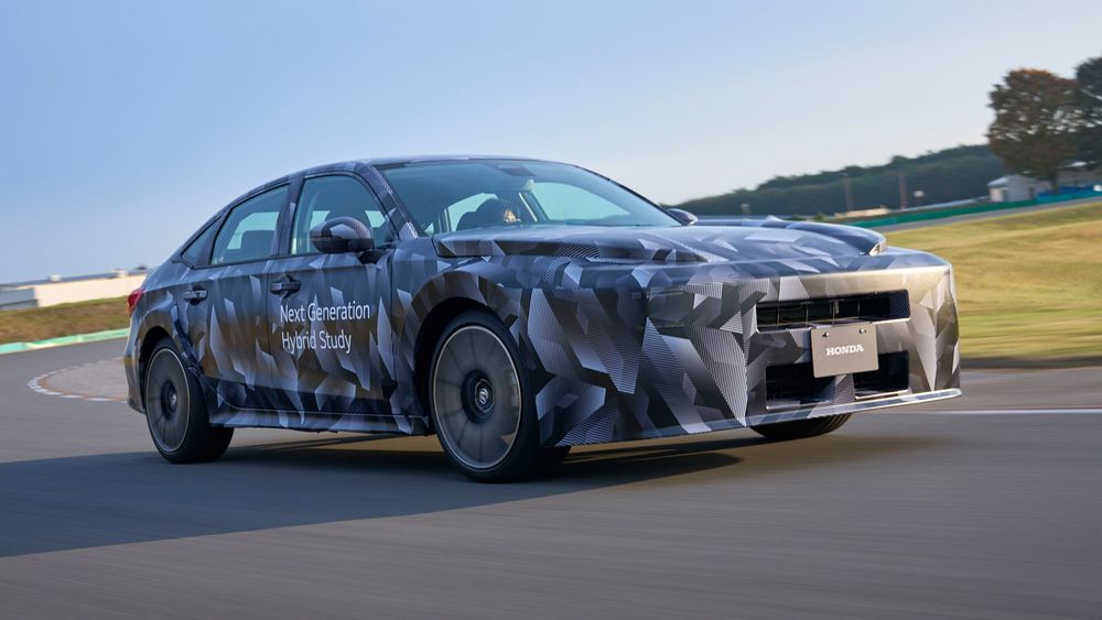 honda civic prototype drive passenger side front motion