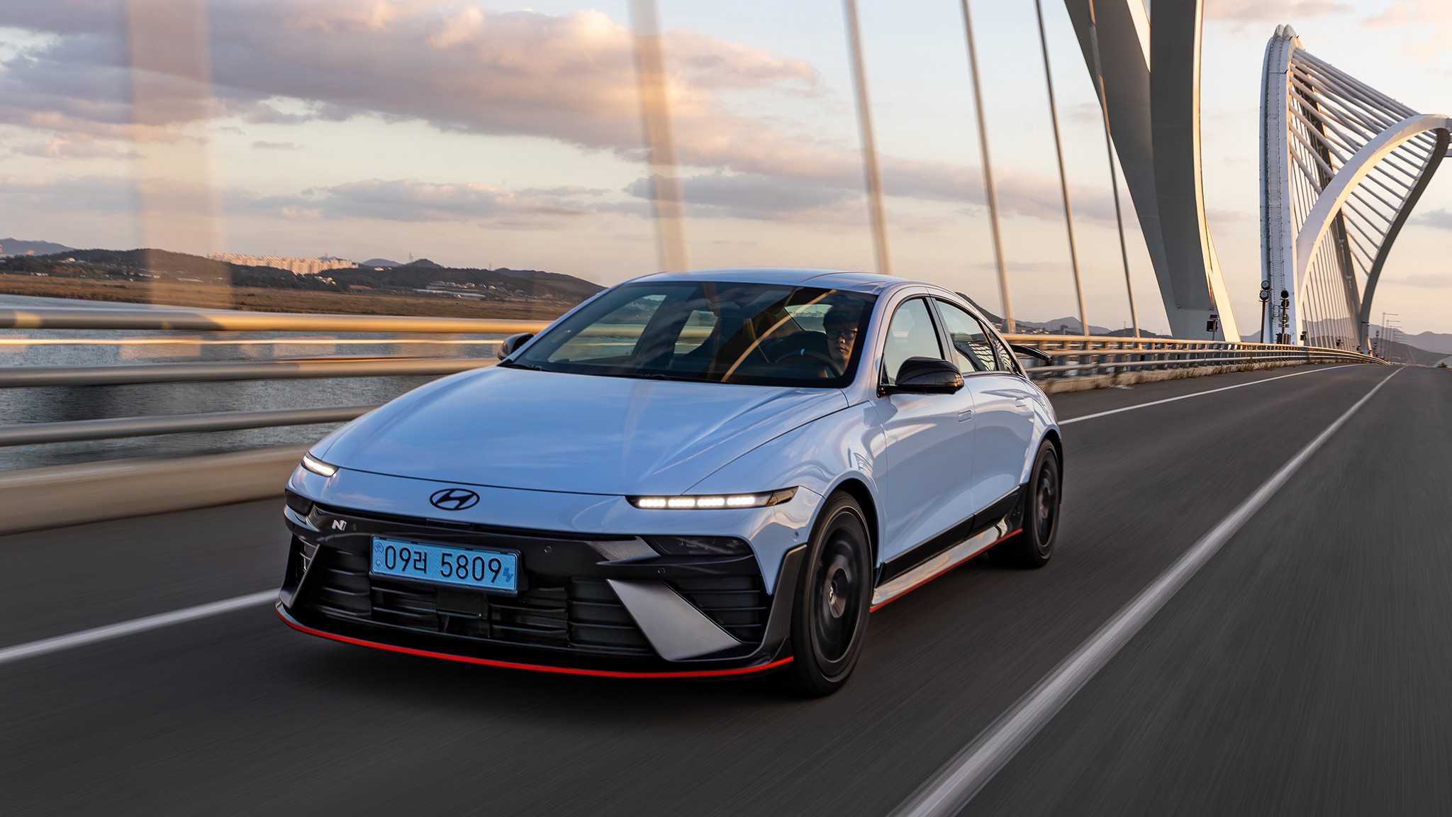 2026 Hyundai IONIQ 6 N Performance Blue Pearl Dynamic 45