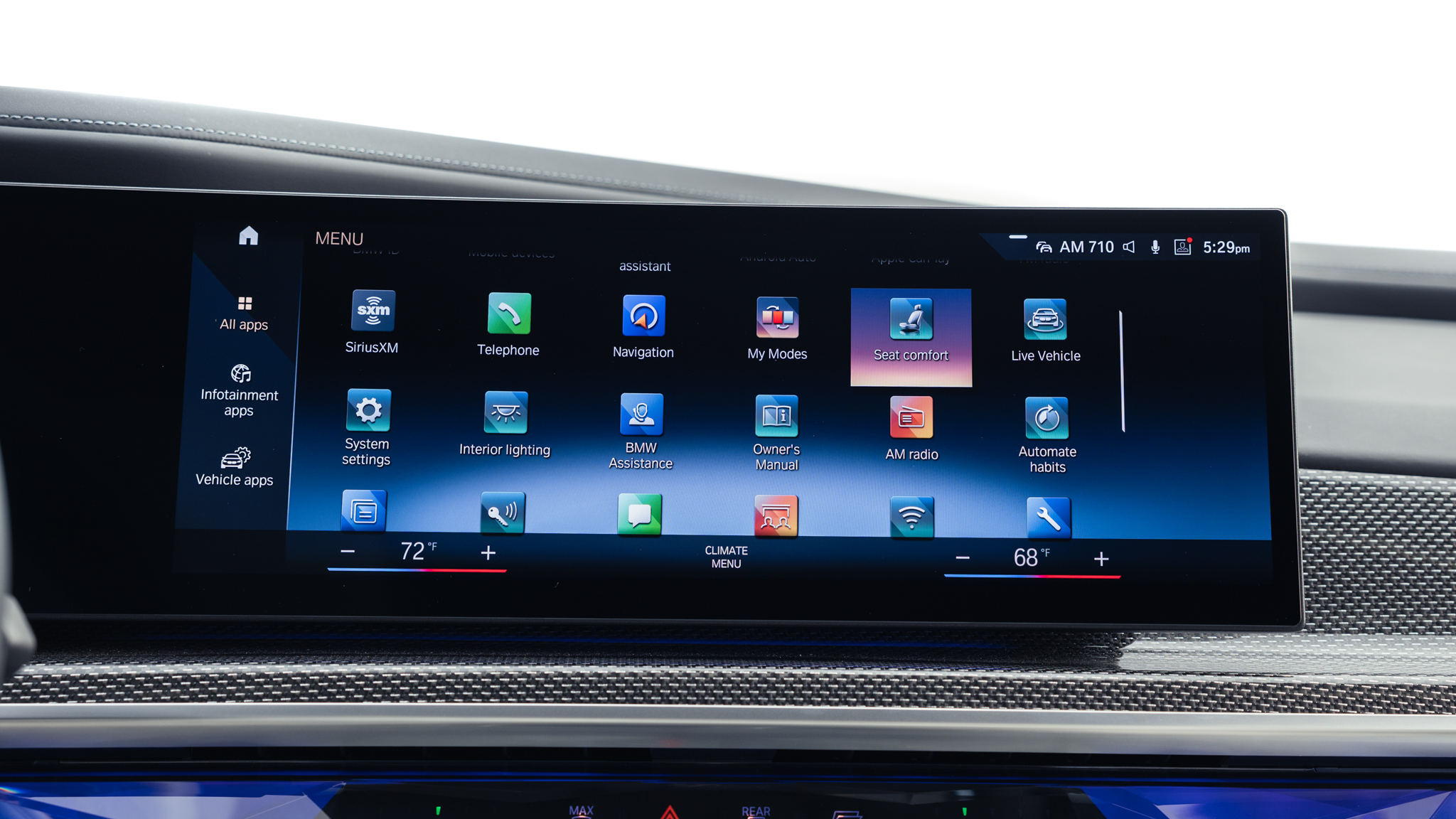 003 2024 BMW 740i sDrive infotainment system