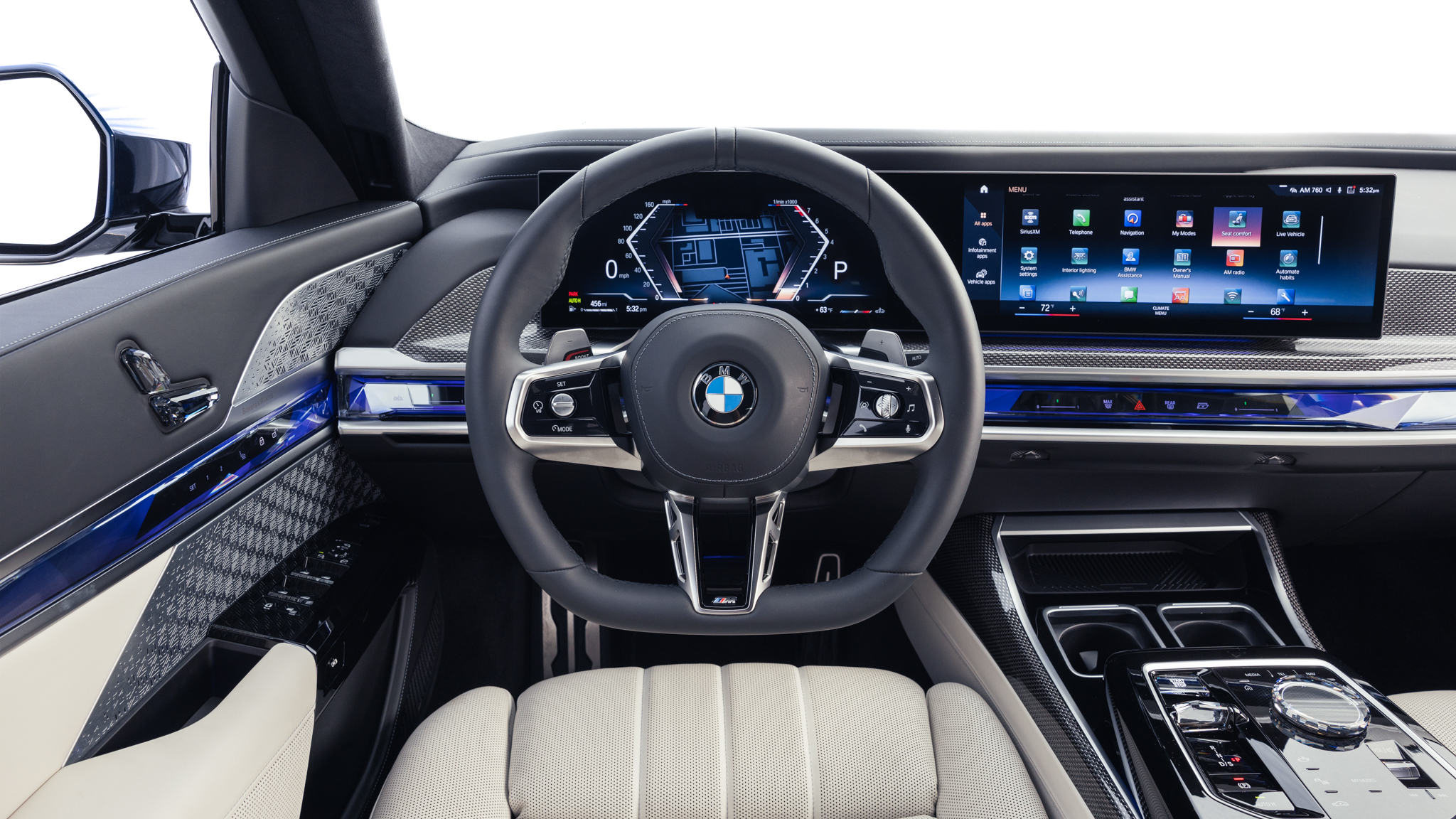 004 2024 BMW 740i sDrive dashboard