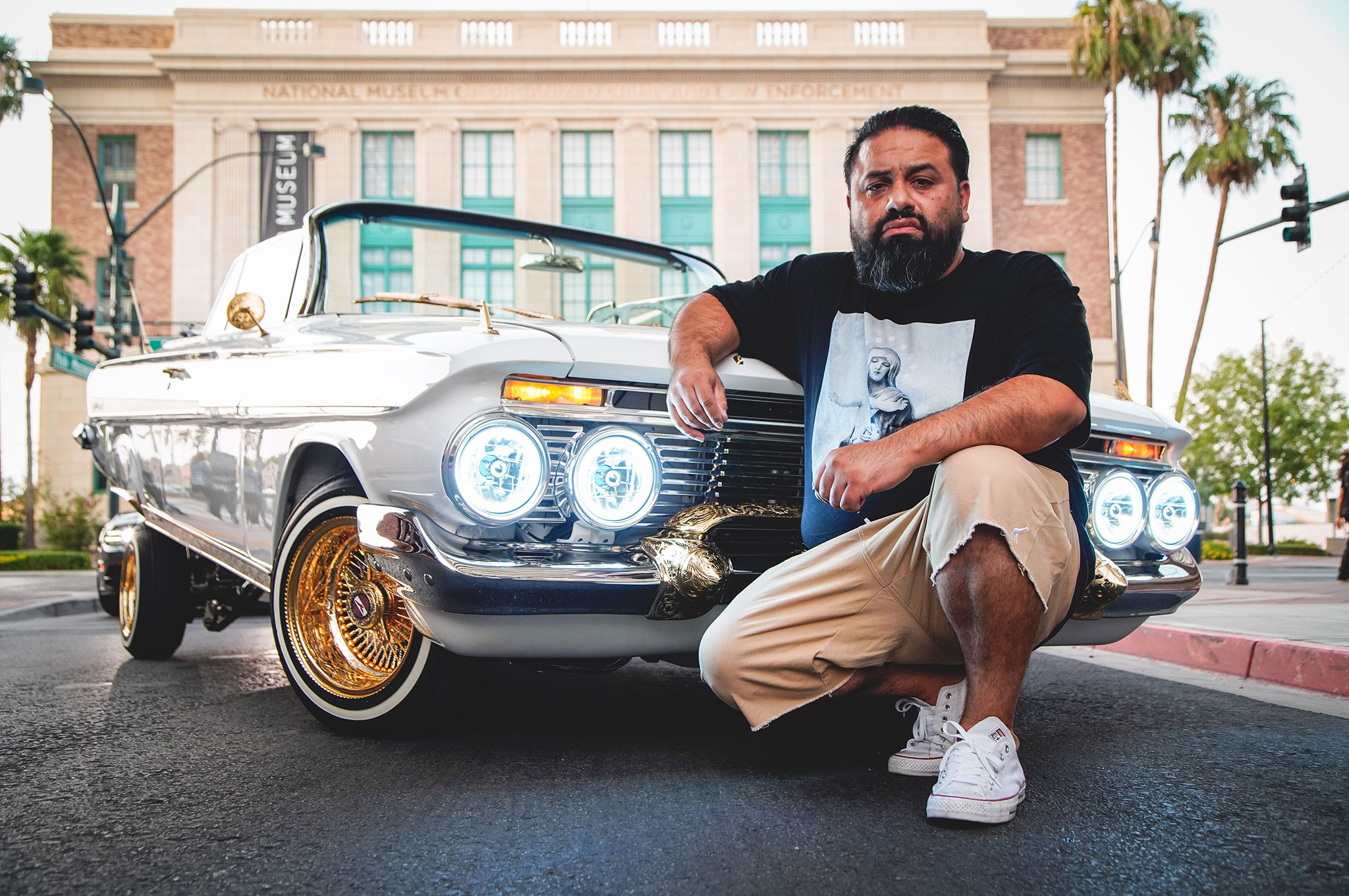 15 61 impala owner front of car pose